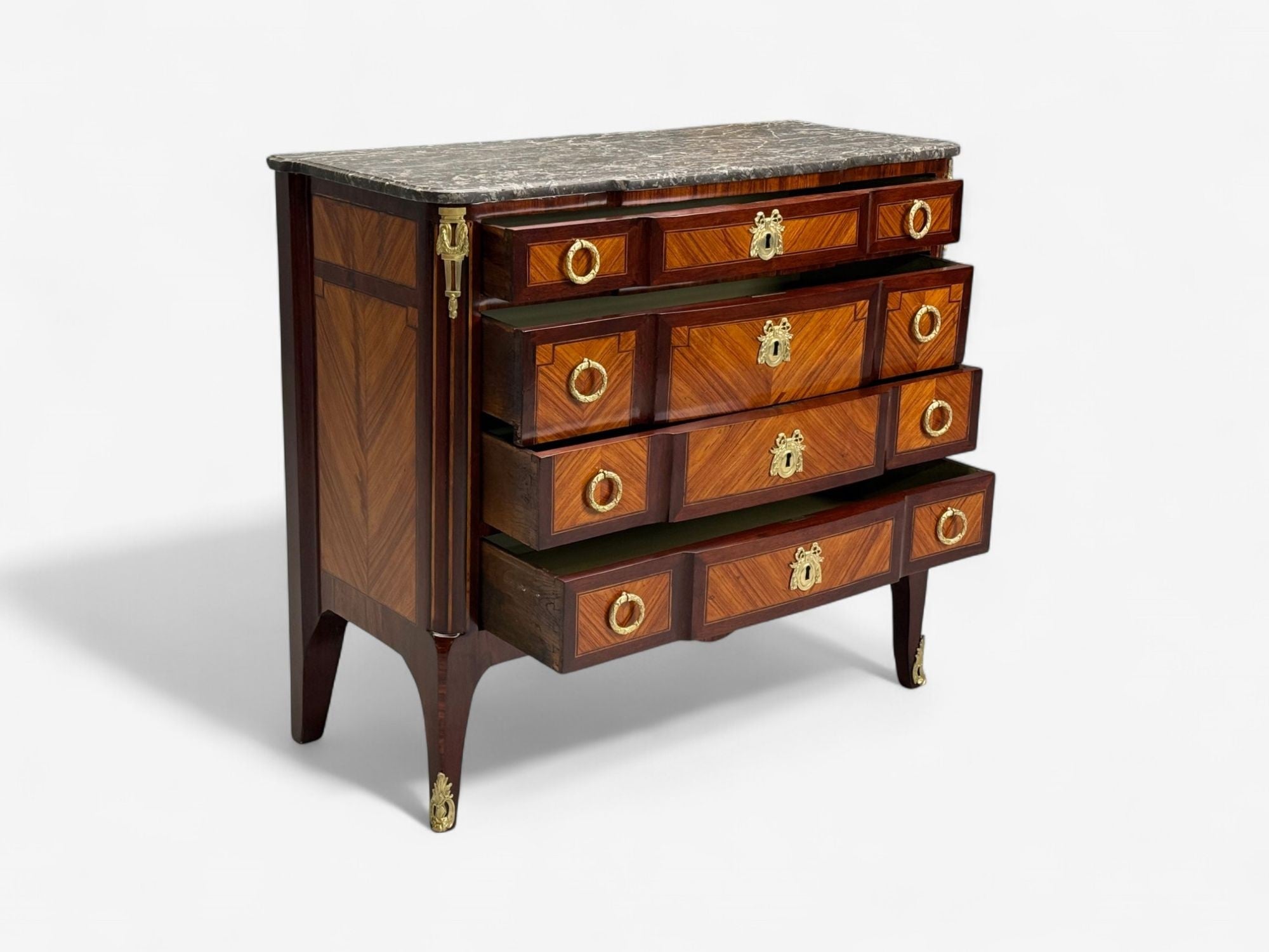 Louis XVI Style, Mahogany, Marble, Bronze, Commode, France, 19th C.