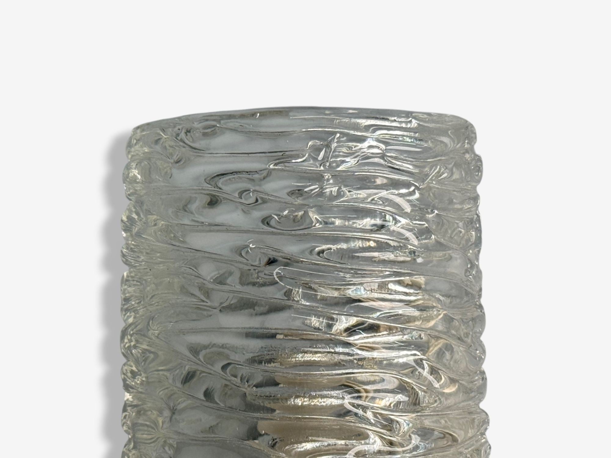 Carl Fagerlund, Textured Glass, Brass, Wall Lights, Sweden, 1960s