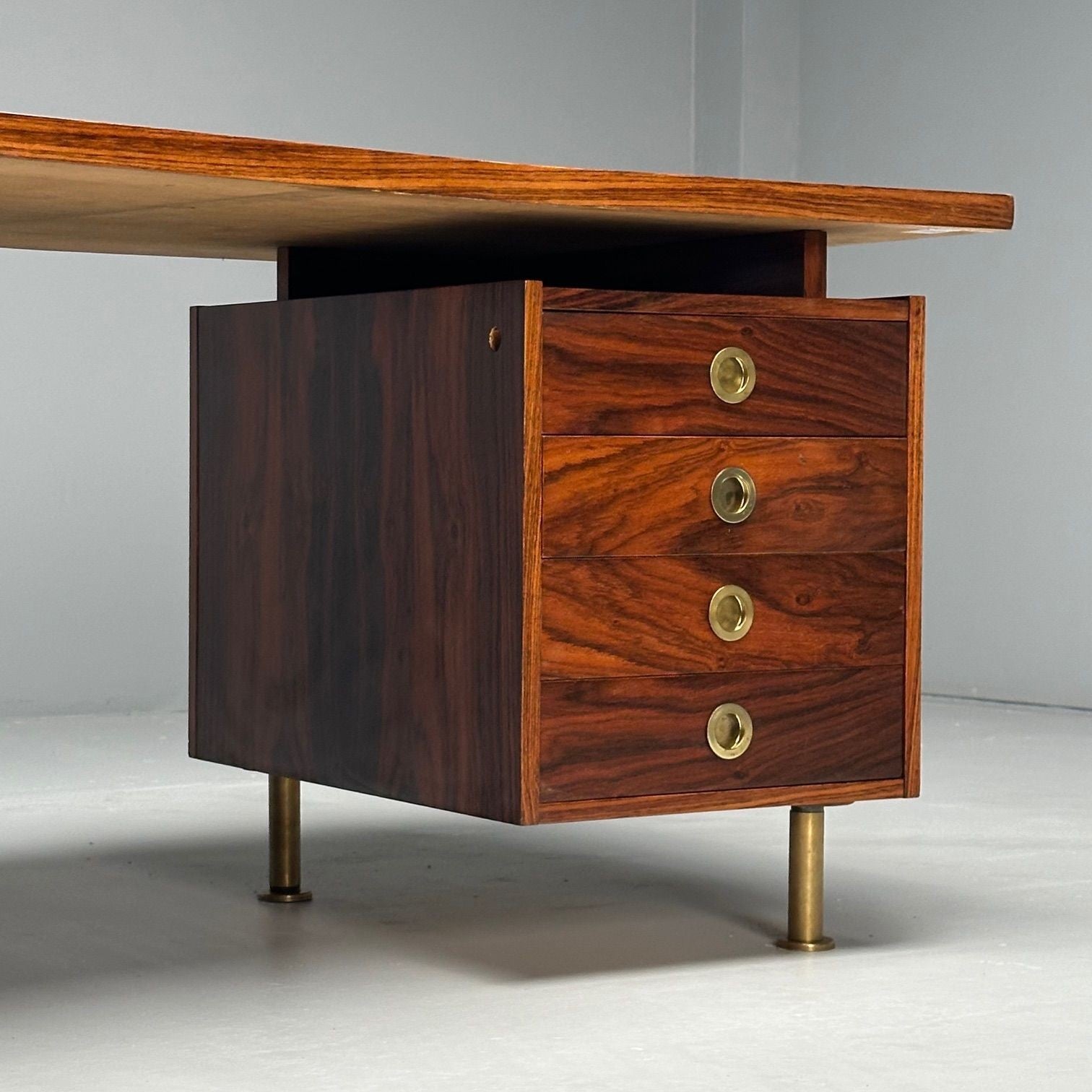 Geroge Coslin, Arredamenti, Italian Mid-Century Modern, Writing Desk, Rosewood
