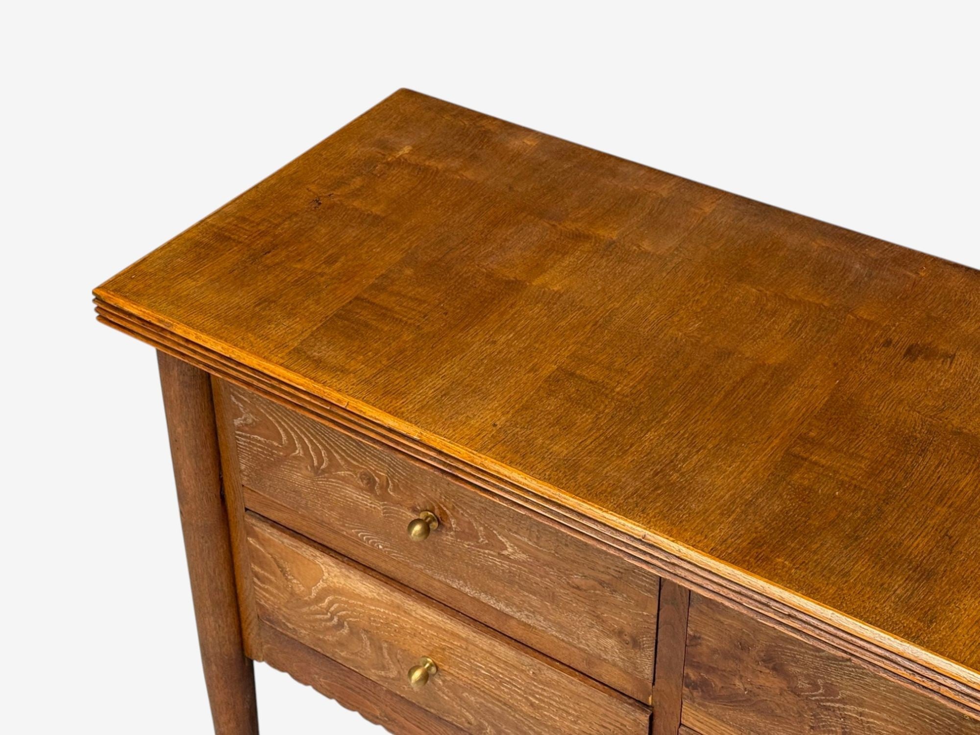 Paolo Buffa attr., Italian Modern, Oak, Brass, Sideboard, Italy, 1950s