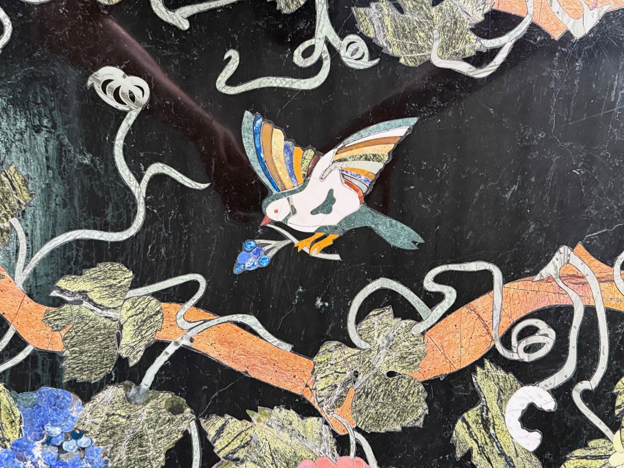 Pietra Dura, Inlaid Marble, Italian Center Table Top, Italy, 1920s