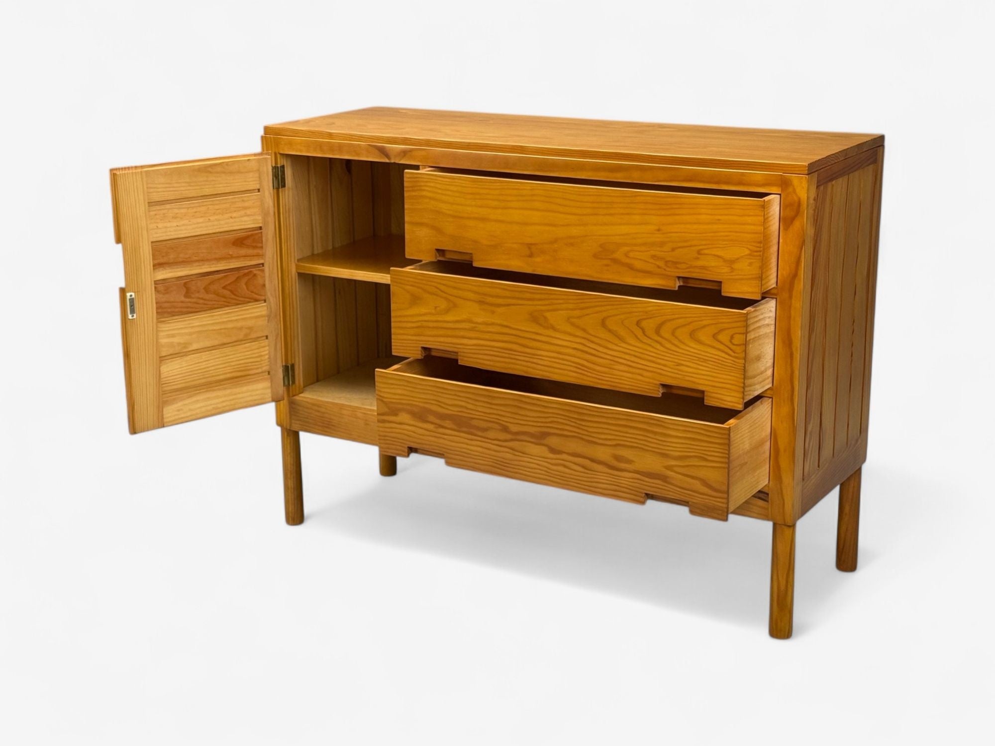 Pierre Gautier-Delaye, French Modern, Pine, Rare Commodes, France, 1957