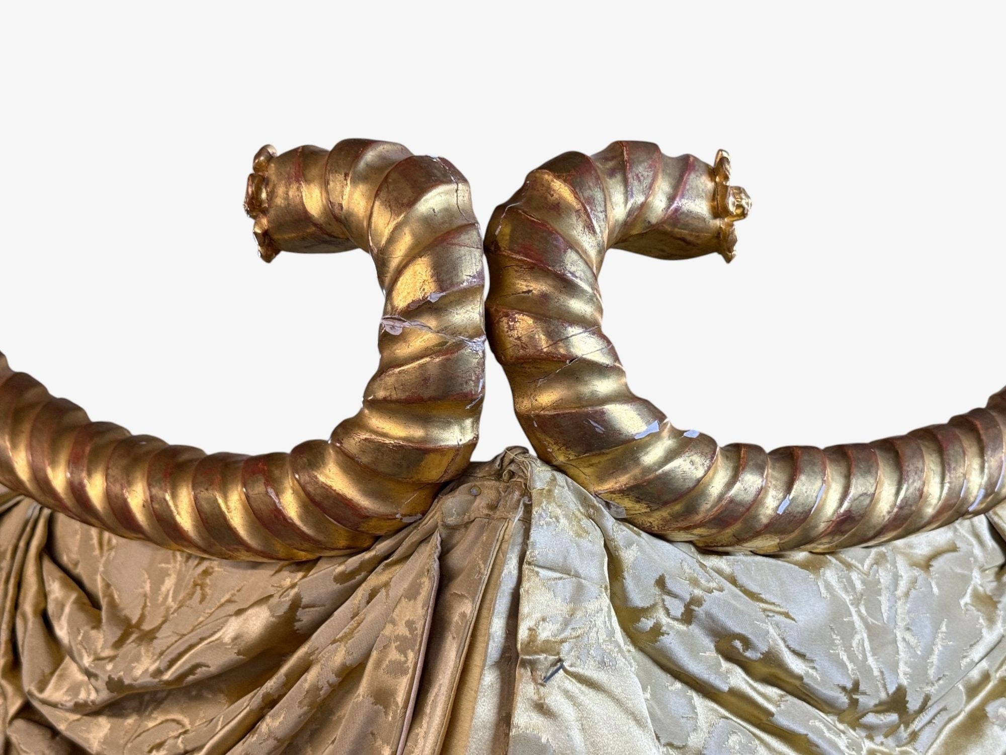 George III, Mahogany, Gilt-Wood, Silk, Canopy Bed, England c. 1880s