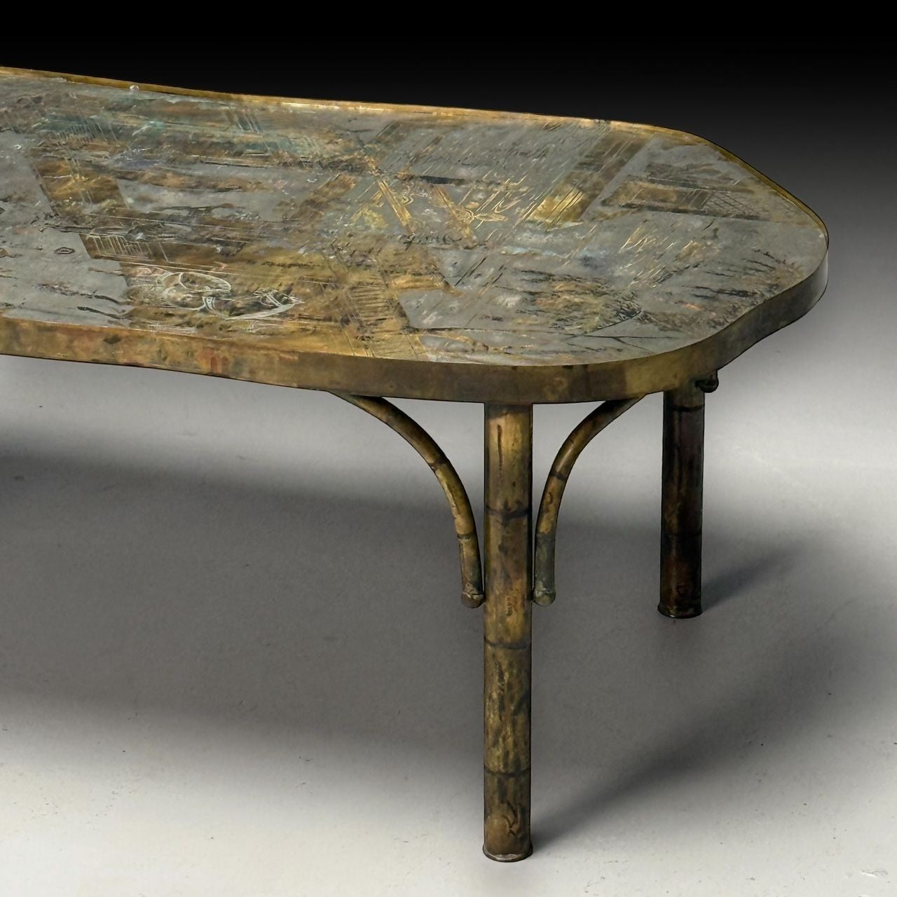 Philip and Kelvin LaVerne, Mid-Century Modern, Chan 140 Coffee Table, Bronze