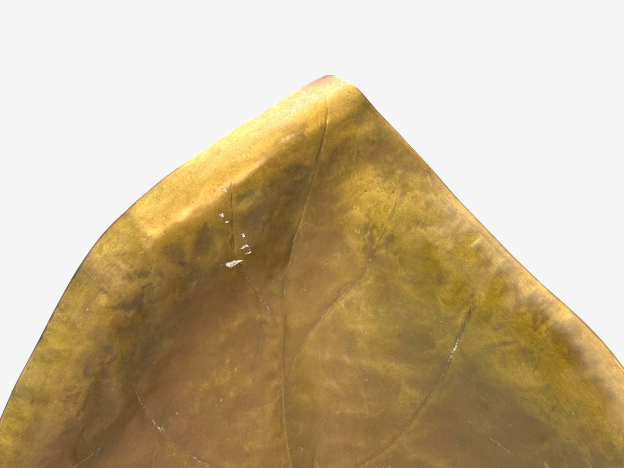Tomasso Barbi, Patinated Brass, Ginko Leaf Floor Lamp, Italy, 1970s