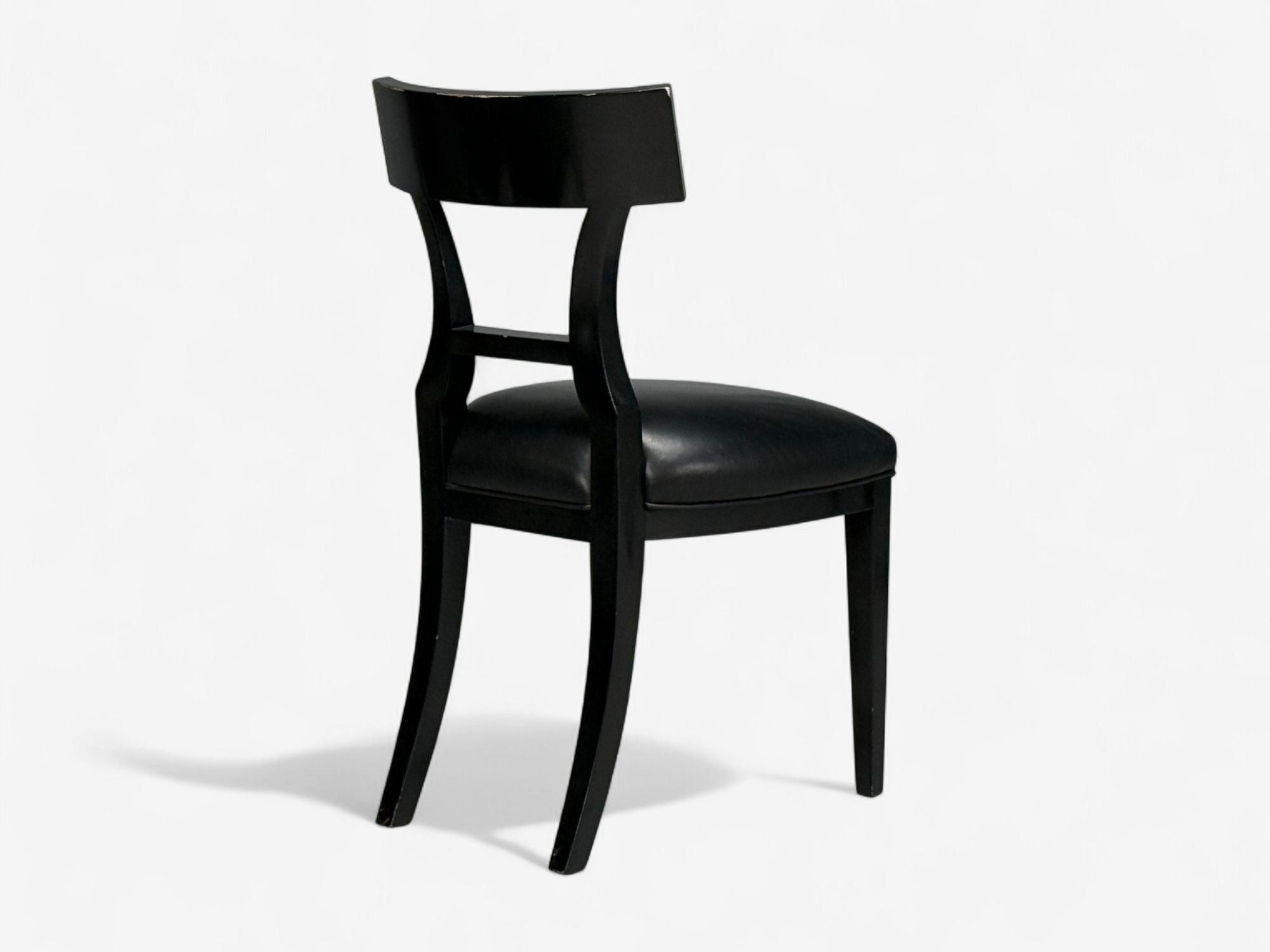Niedermaier, Ebonized Wood, Leather, Klismos Dining Chairs, USA, 21st C.