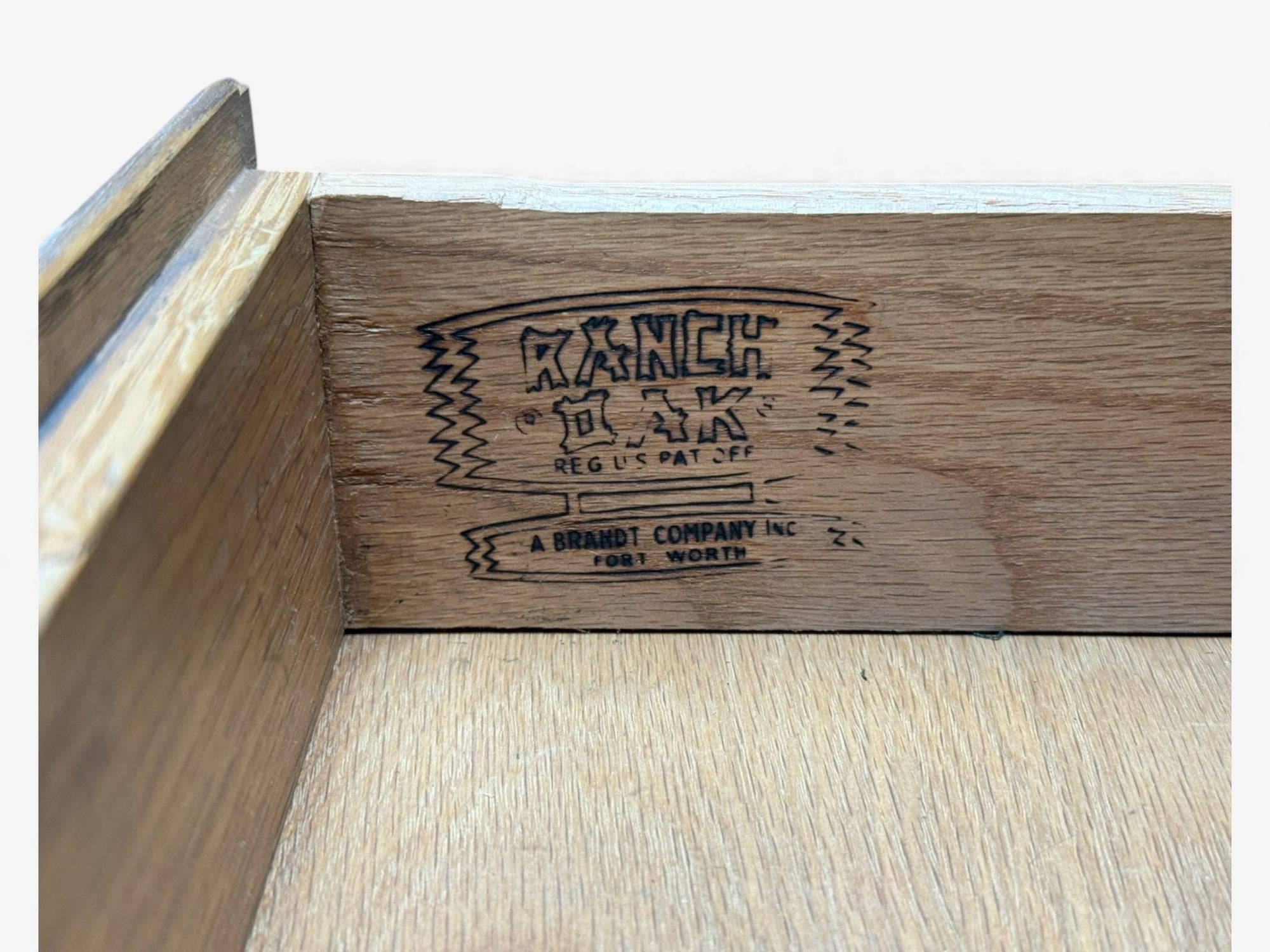 A. Brandt Ranch Oak, Oak, Writing Desk and Chair, USA, 1950s