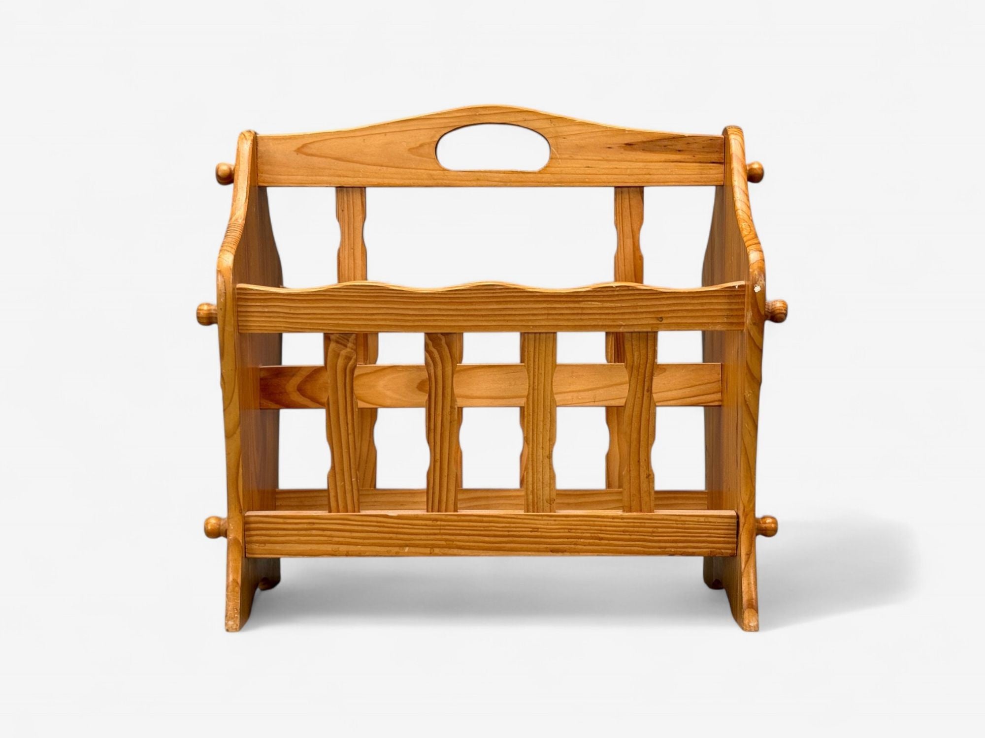 Swedish Modern, Pine, Magazine Rack, Sweden, 1960s