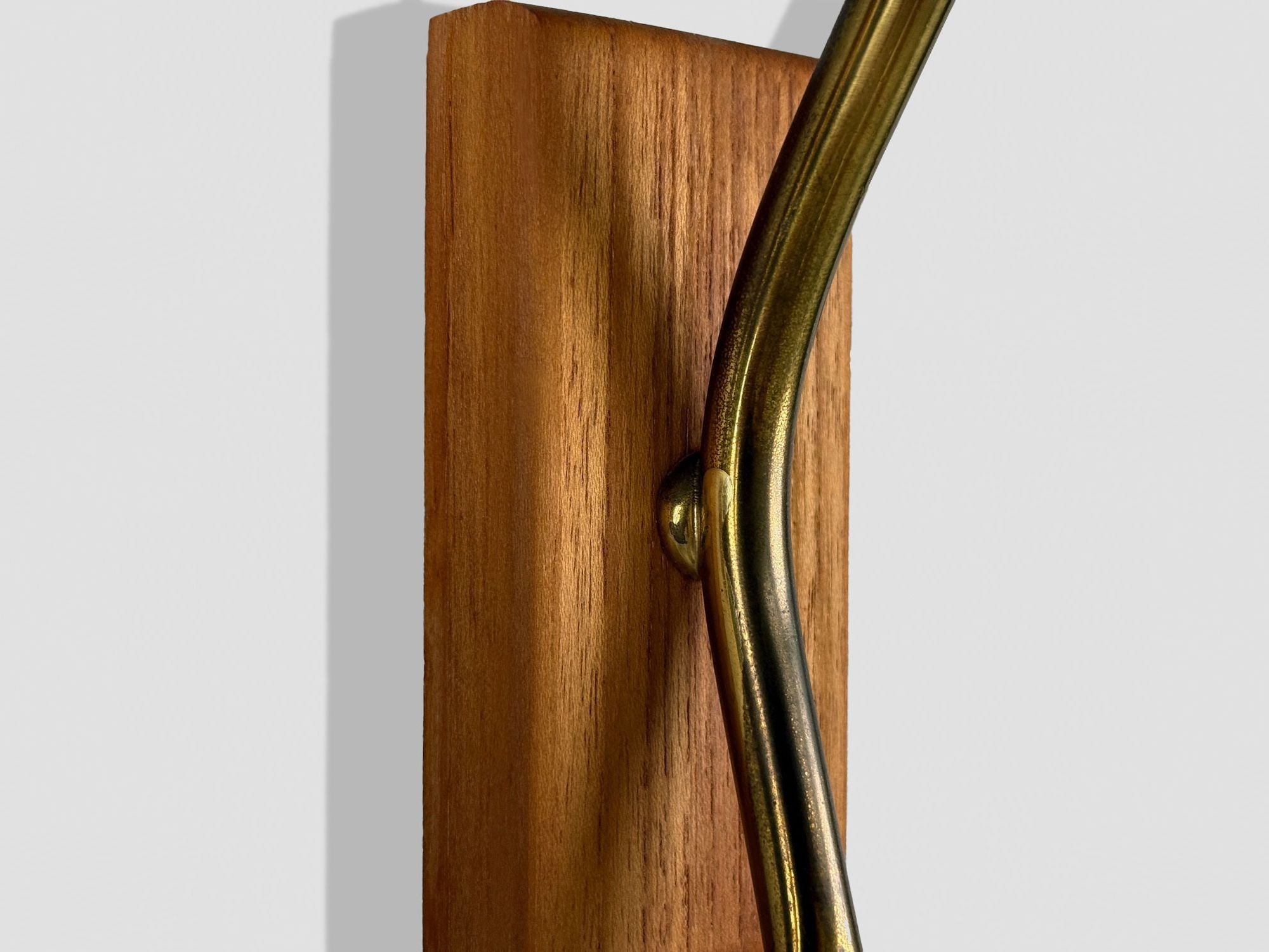 Swedish Modern, Teak, Brass, Glass, Wall Lights, Sweden, 1960s