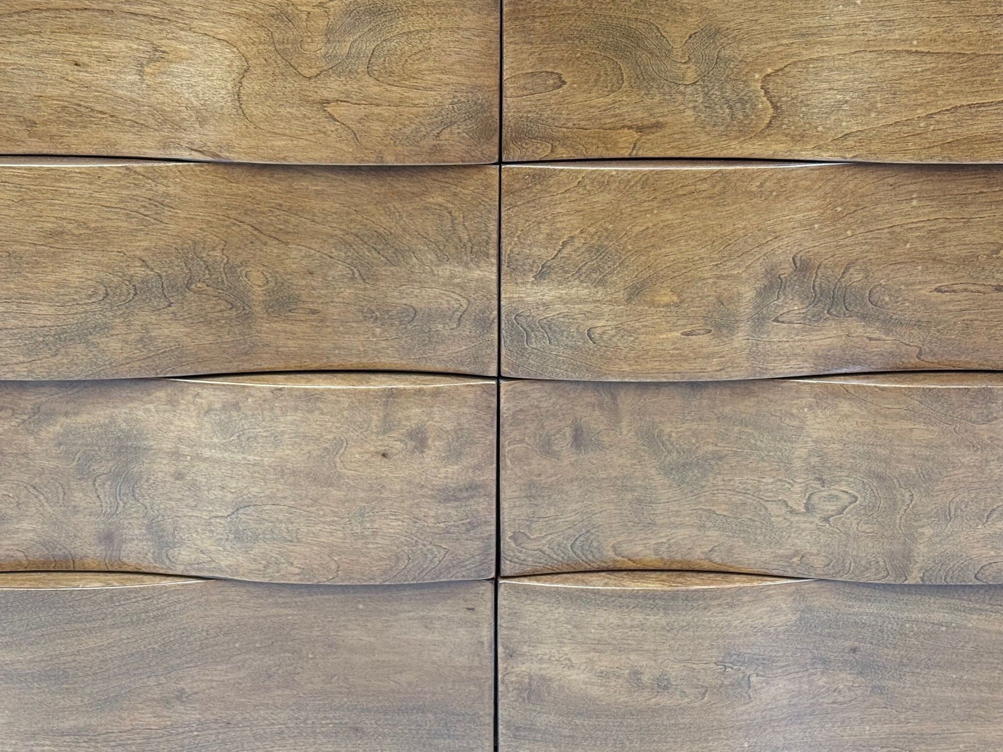 Edmond J Spence, Swedish Modern, Maple, Rare Wave Dresser, 1950s