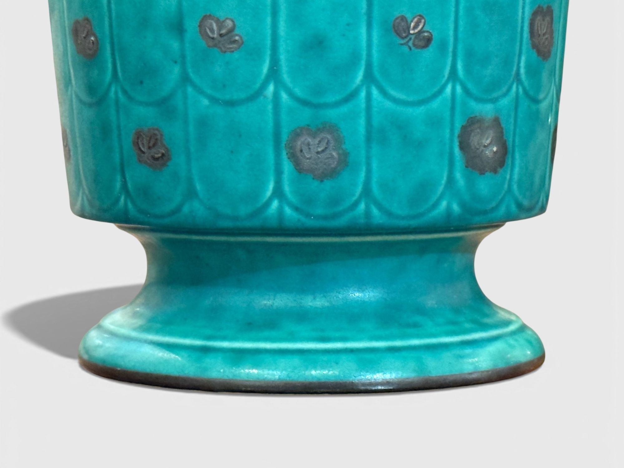 Wilhelm Kage, Green Ceramic, Argenta Vase, Sweden, 1930s