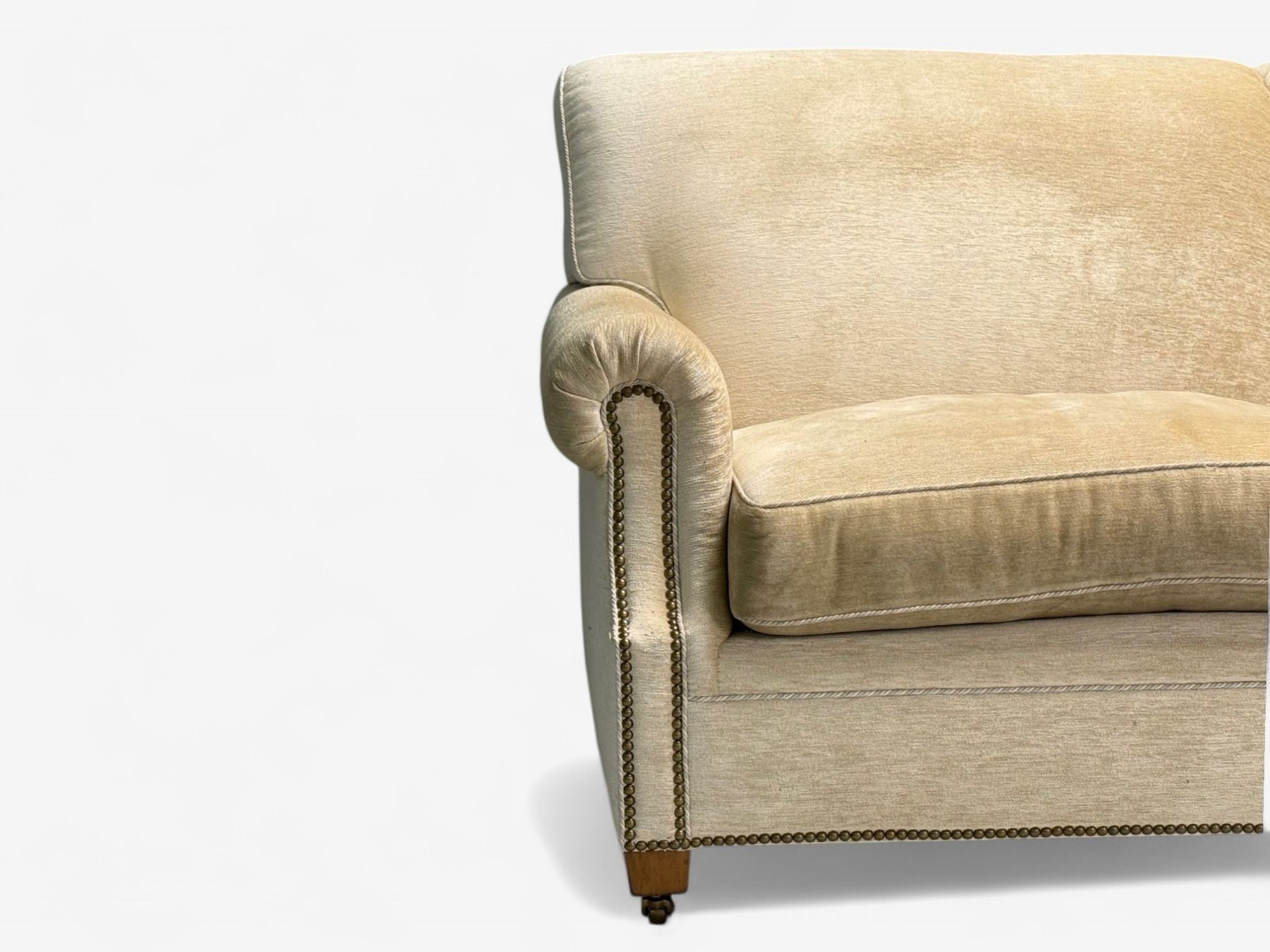 O’Henry House, Large Traditional Sofa and Ottoman, Velvet, USA, 2000s