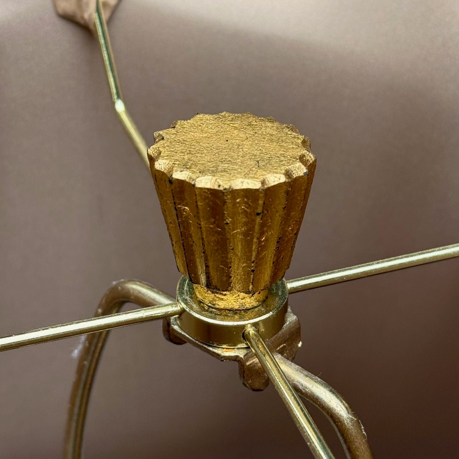 Hollywood Regency Style, Fluted Table Lamps, Gilt Metal, Silk, USA, 21st C.