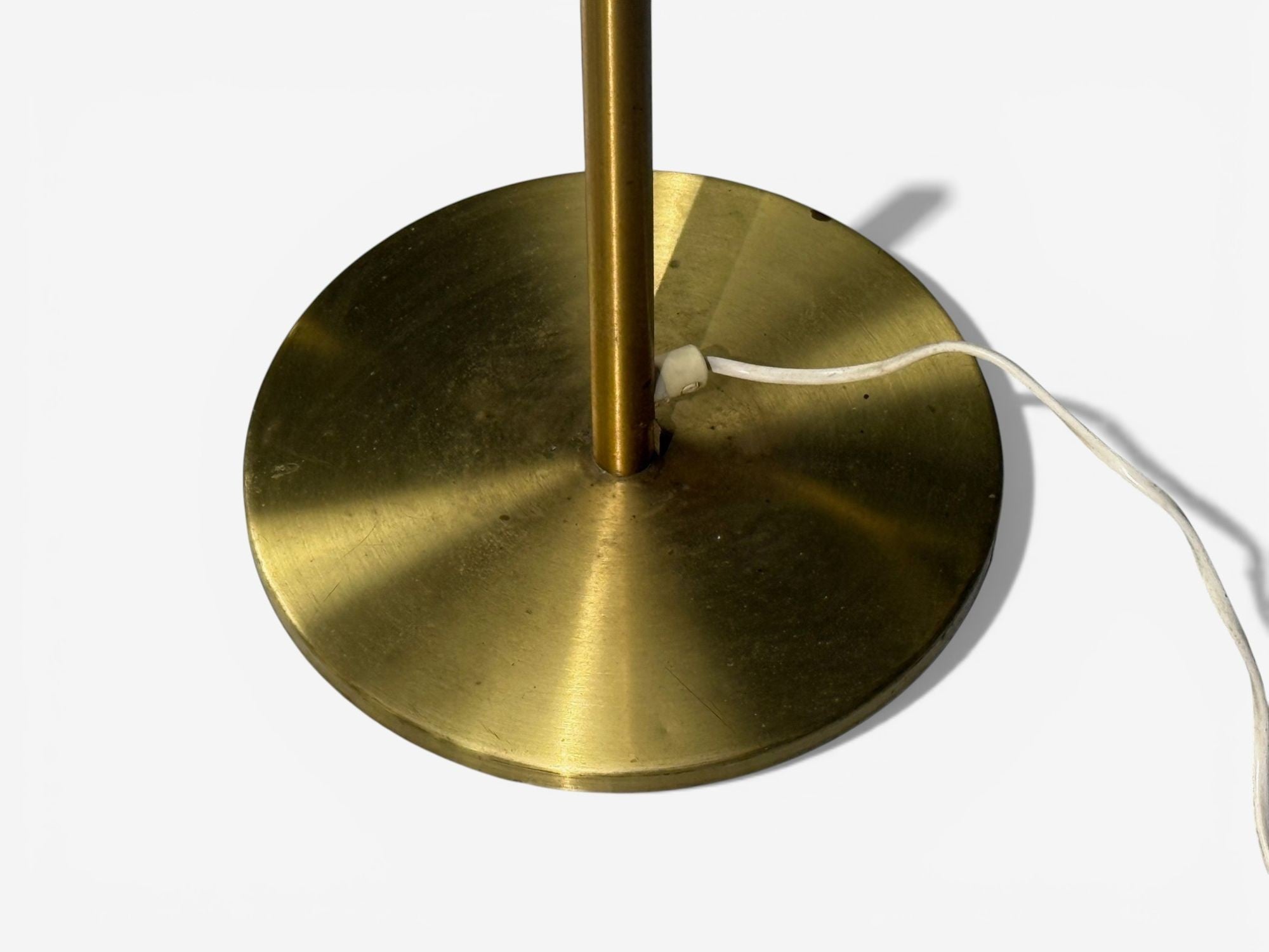 Luxus Vittsjö, Floor Lamps, Patinated Brass, Sweden, 1960s