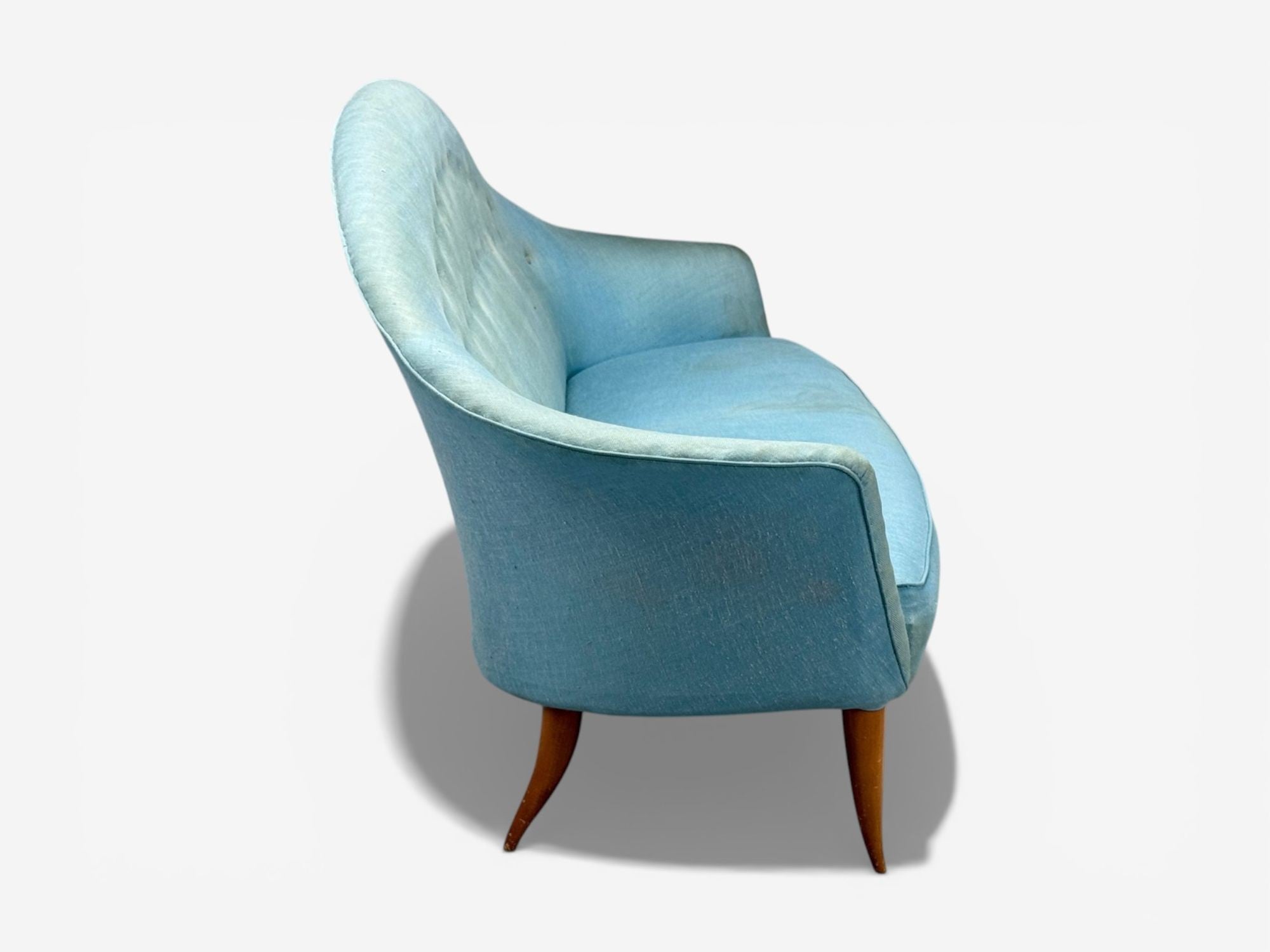 Kerstin Hörlin-Holmquist, Sofa, Beech, Fabric, Sweden, 1940s