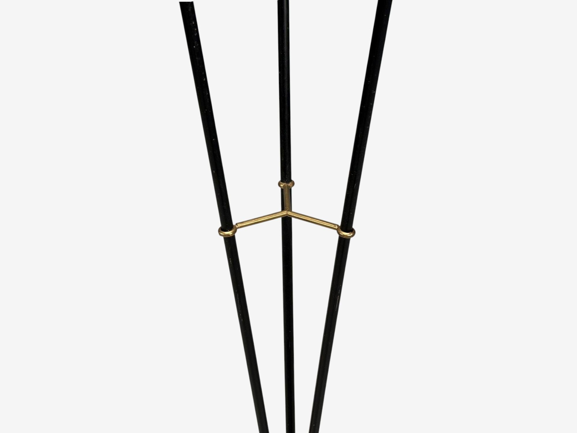 AJH, Swedish Modern, Adjustable Floor Lamp, Metal, Brass, Sweden, 1950s