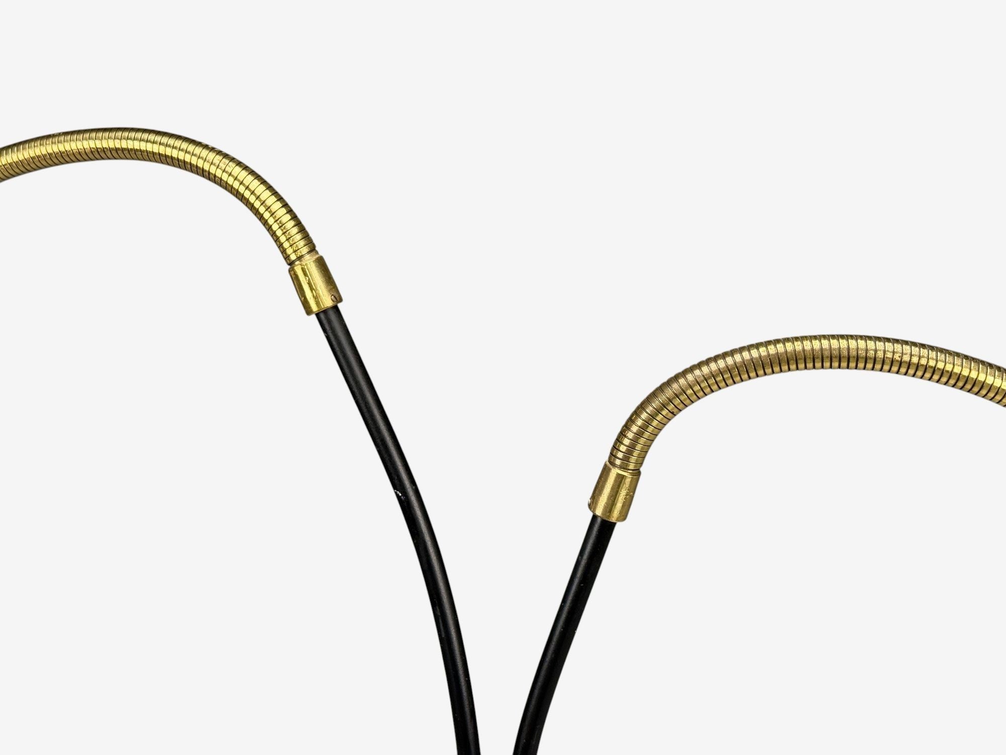 Eskilstuna Elektrofabrik, Floor Lamp, Laqcuered Metal, Brass, Sweden, 1960s