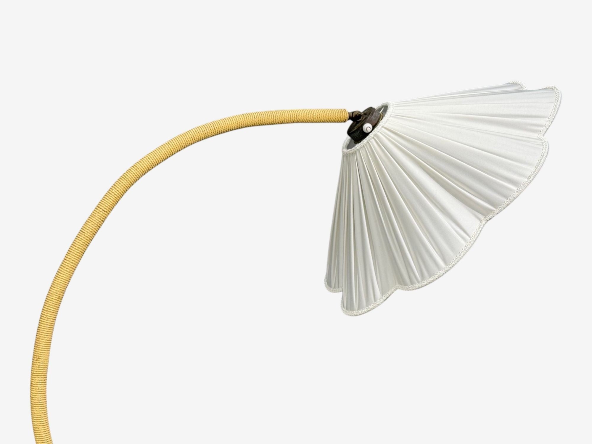 Swedish Modern, Organic Floor Lamp, Cord, Wood, Sweden, 1940s