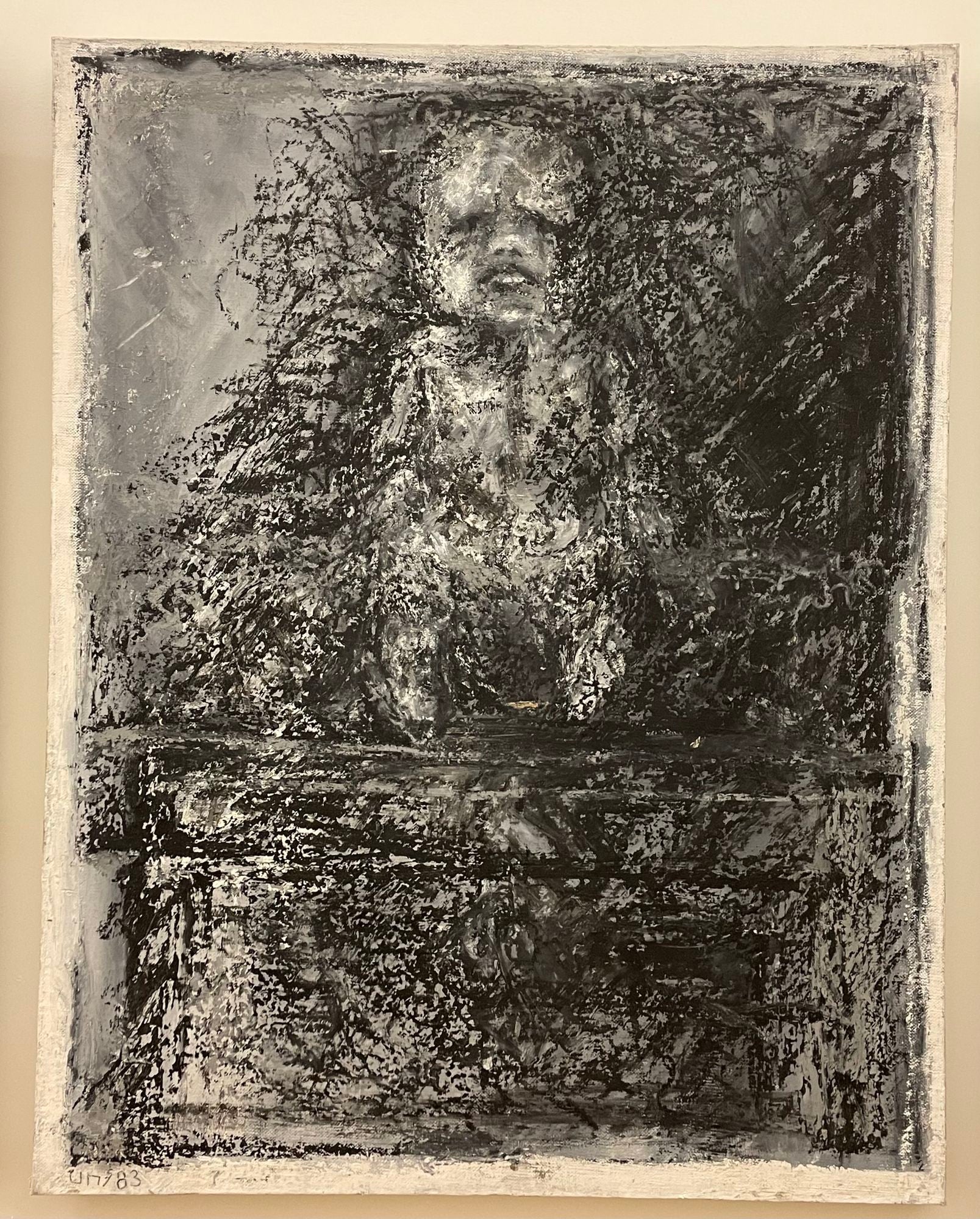 Three Ursula Meyer Mixed Media Works, Signed, Dated, Charcoal, Paint