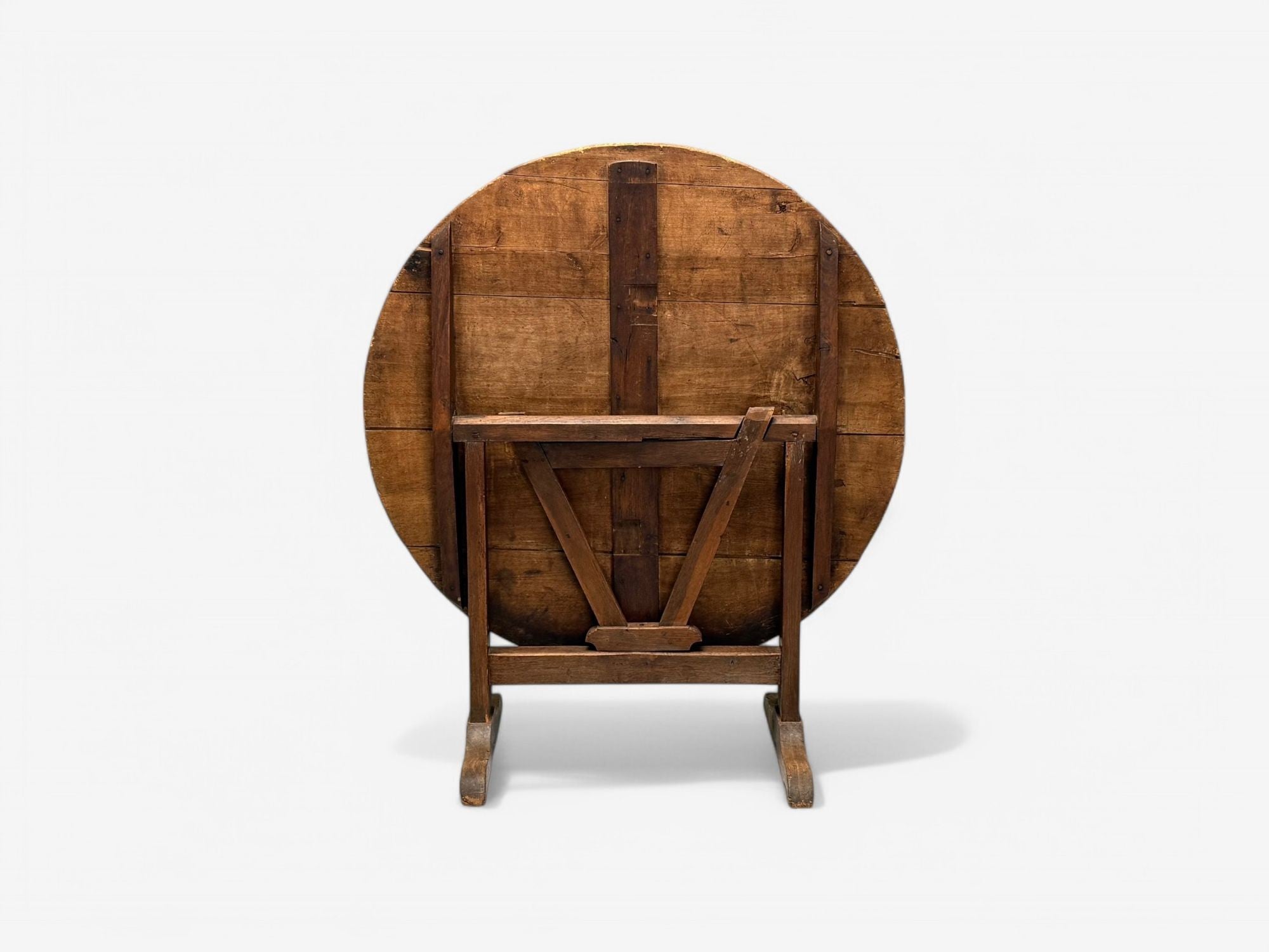 French Provincial, Wood, Wine Tasting Center Table, France, 19th C.