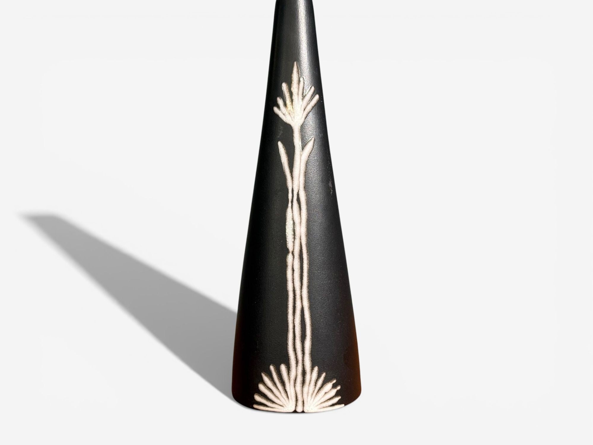 Søholm Stentoj, Table Lamp, Black Stoneware, Denmark, 1950s