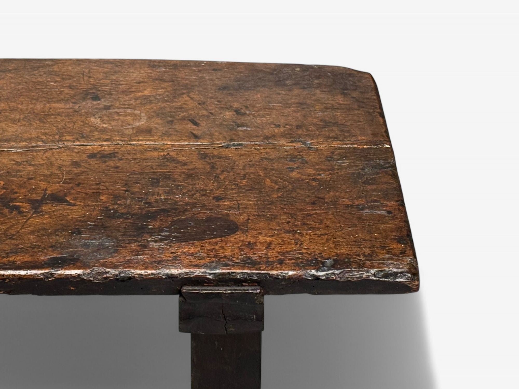 Baroque, Continental, Oak, Rustic Side Table, 17th C.
