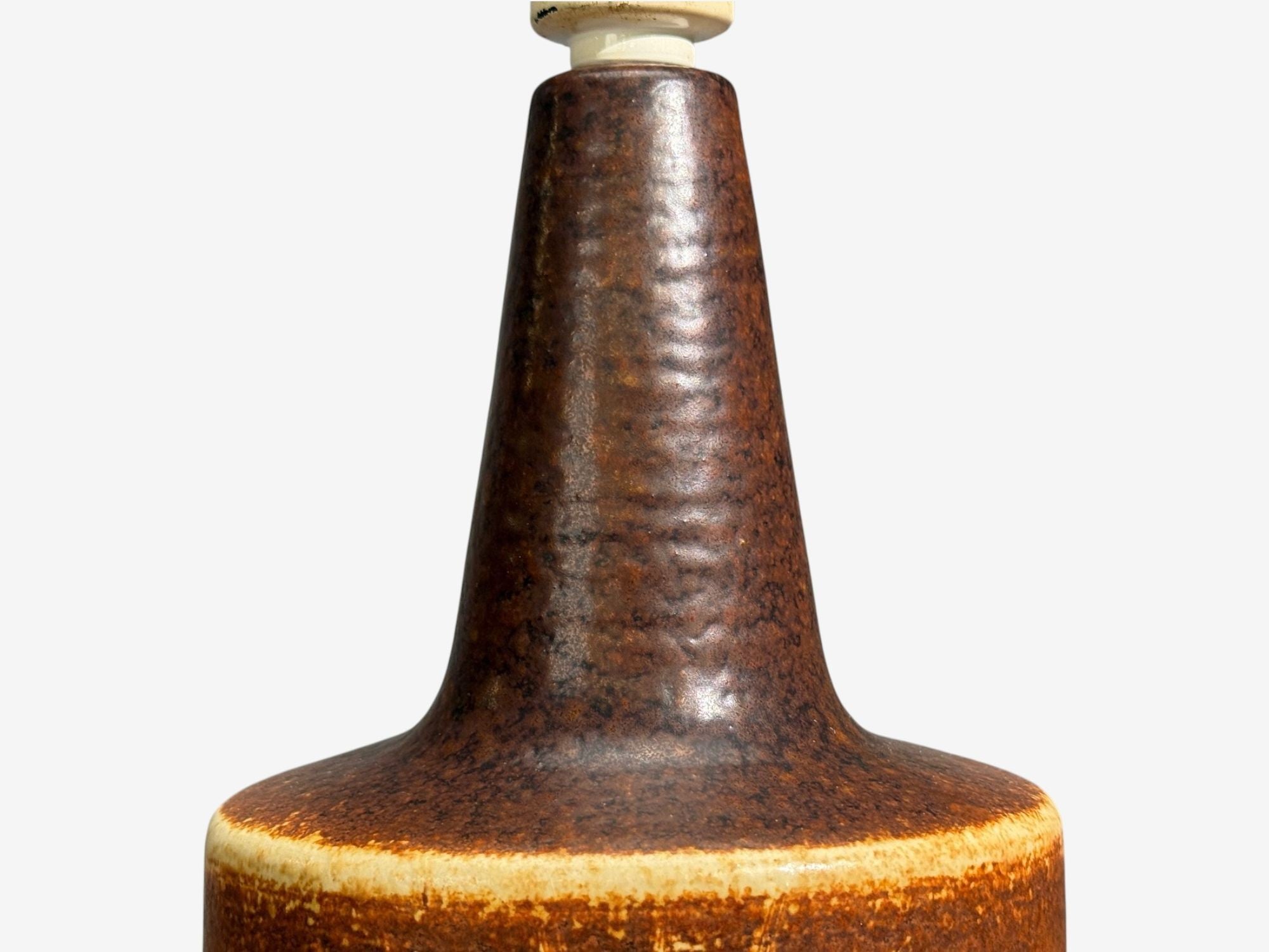 Søholm Stentøj, Table Lamp, Brown Glazed Stoneware, Denmark, 1960s