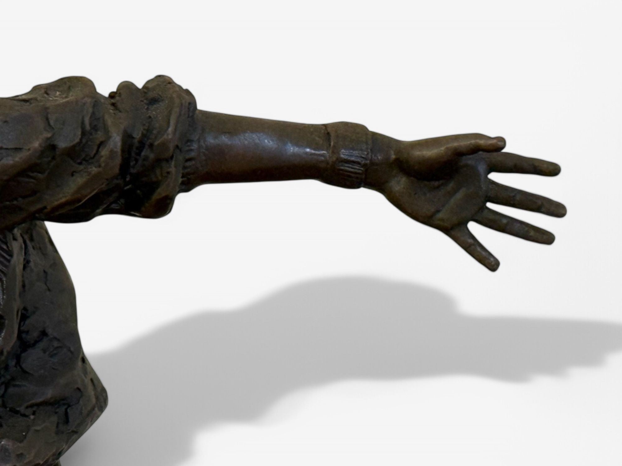 Mid-Century Modern, Bronze, Table-Top Sculpture, Break-dancer Statue, USA, 1980s