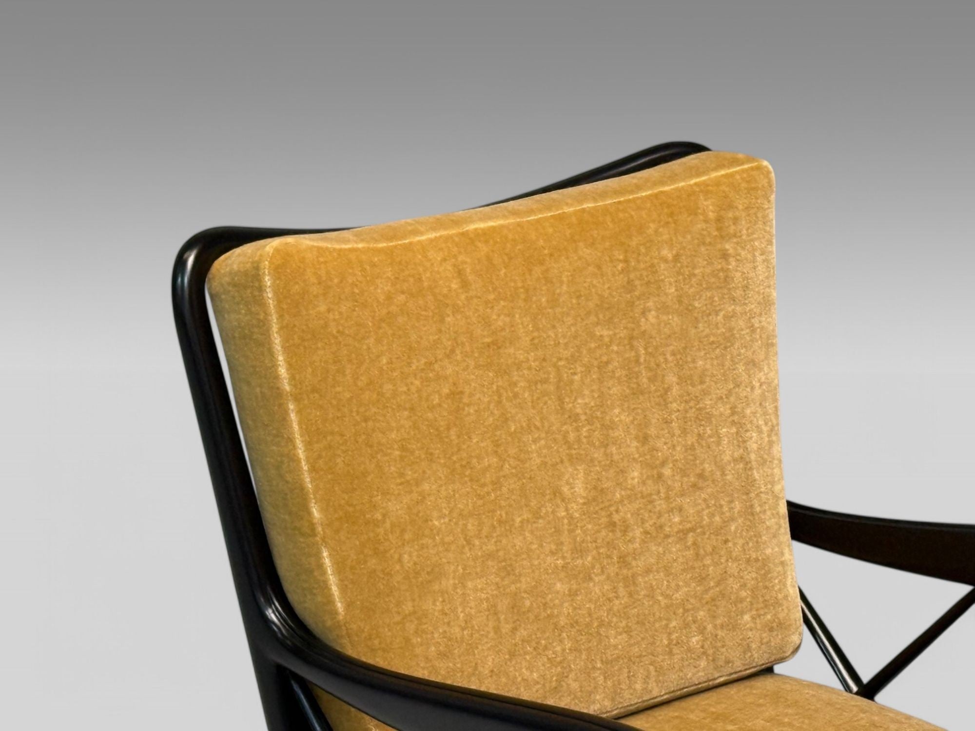 Paolo Buffa attr, Italian Mid-Century Modern, Camel Mohair, Lounge Chairs, 1940s