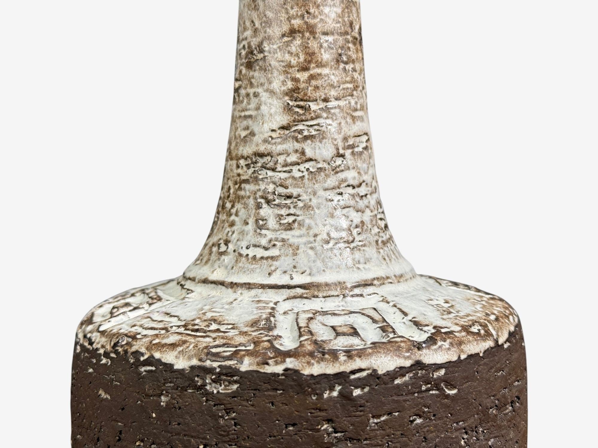 Fridtjof Sejersen, Table Lamp, Brown Ceramic, Denmark, 1960s