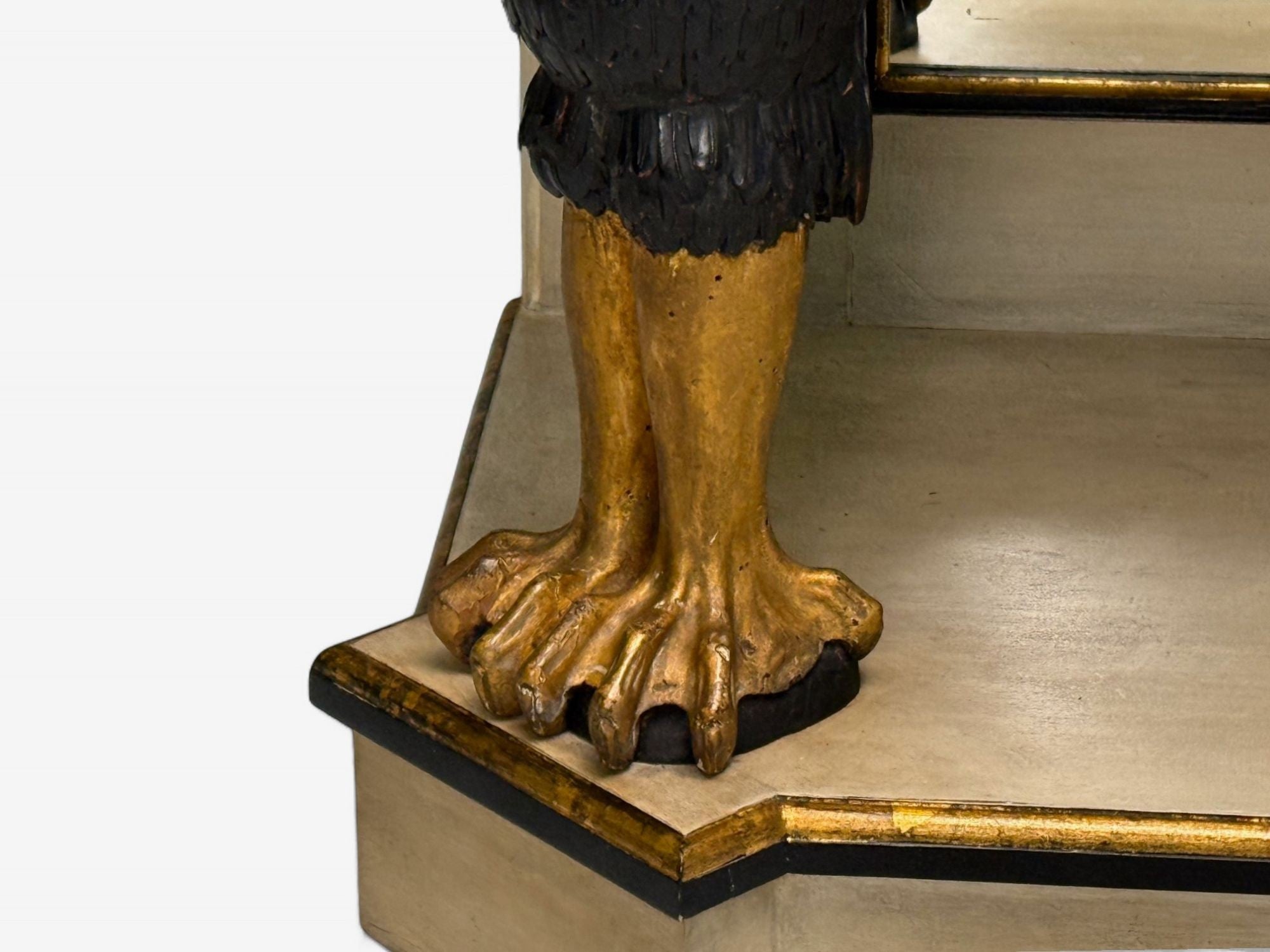 Maison Jansen attr., Hollywood Regency, Giltwood, Mirrored Console Table, 1940s