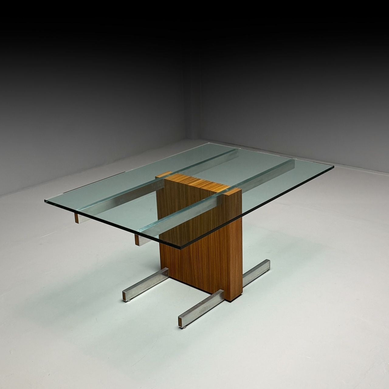 Vladimir Kagan, Mid-Century Modern, Dining Table, Zebrawood, Glass, USA, 1967