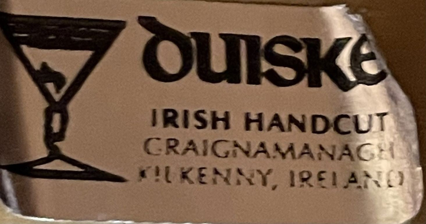 Duiske, Irish Mid Century Modern, Stained Wood, Glass, Breakfront, 1950s