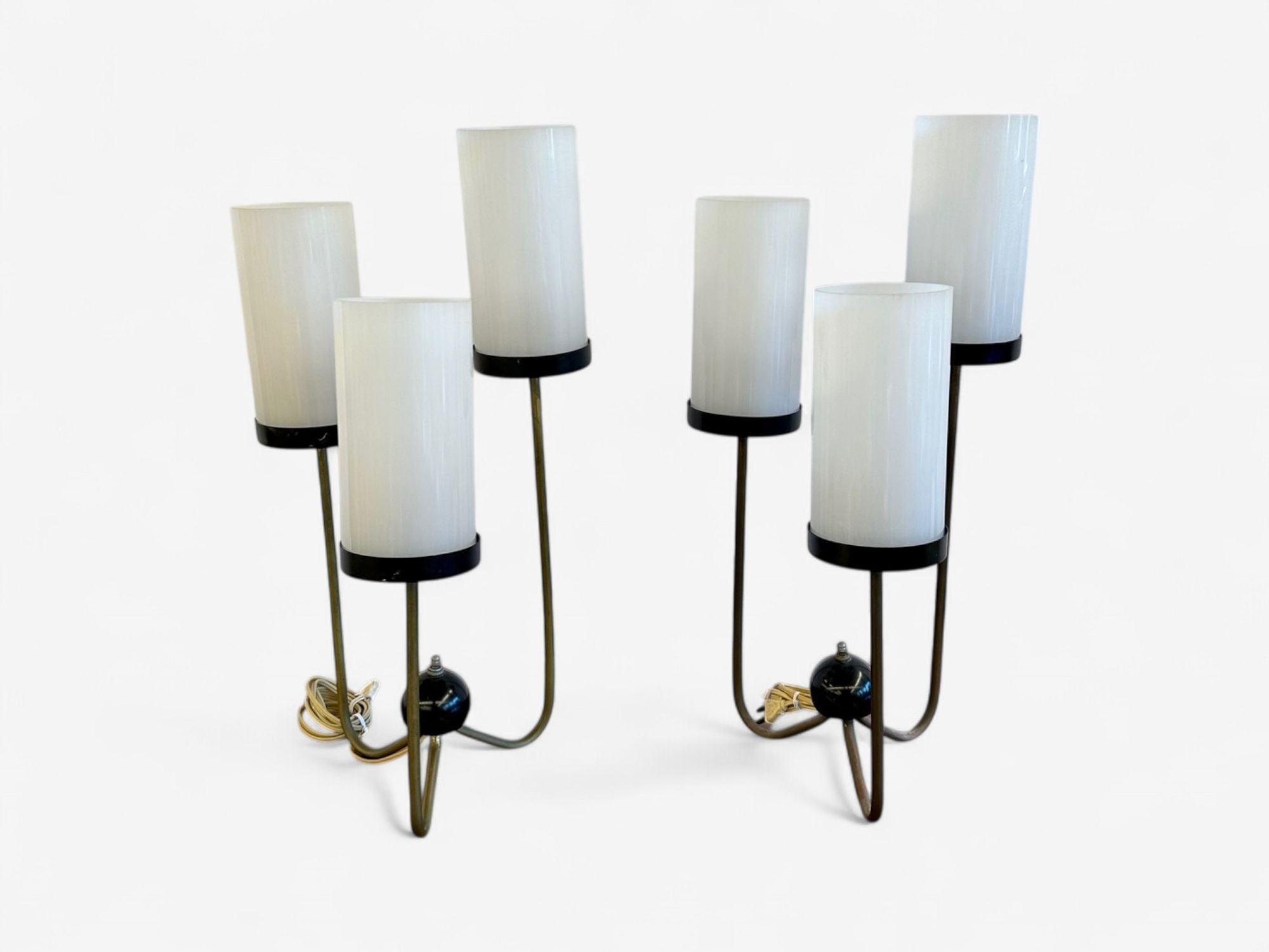 Kurt Versen , Mid-Century Modern, Brass, Table Lamps, USA, 1960s