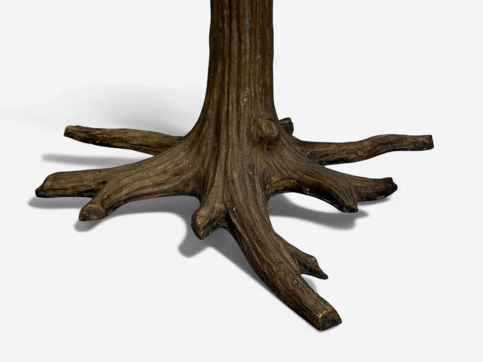 Organic Modern, Gilt Metal, Faux Bois Table Base, United States, 21st c.