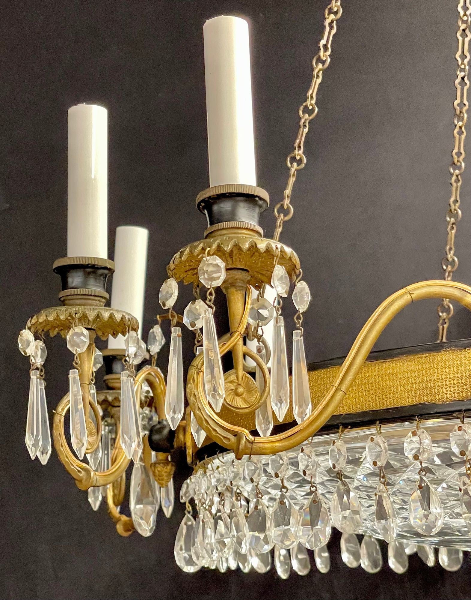 Neoclassical, Dore Bronze, Crystal, Ten Arm Chandelier, Europe, 19th C.