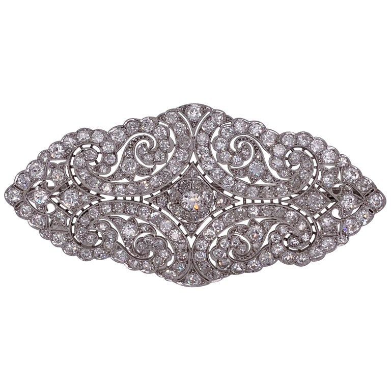 Vintage Diamond Cluster Brooch
