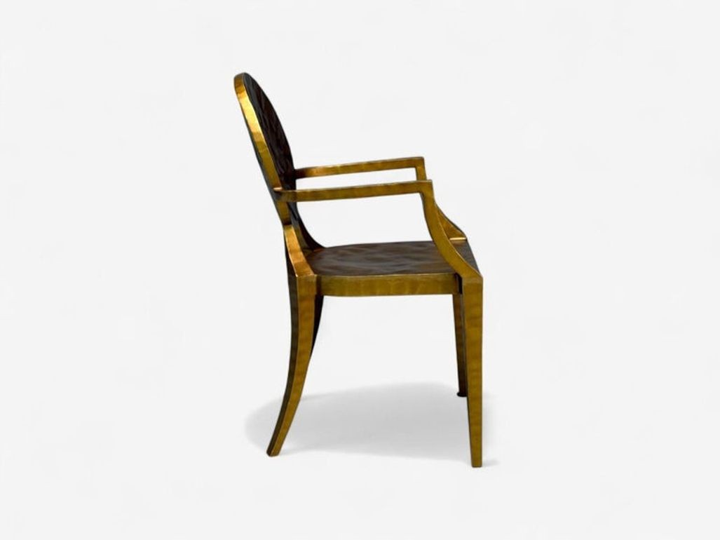 Made Goods, Hammered Gilt Iron, Six Daphne Dining Chairs, Philippines, 21st C.