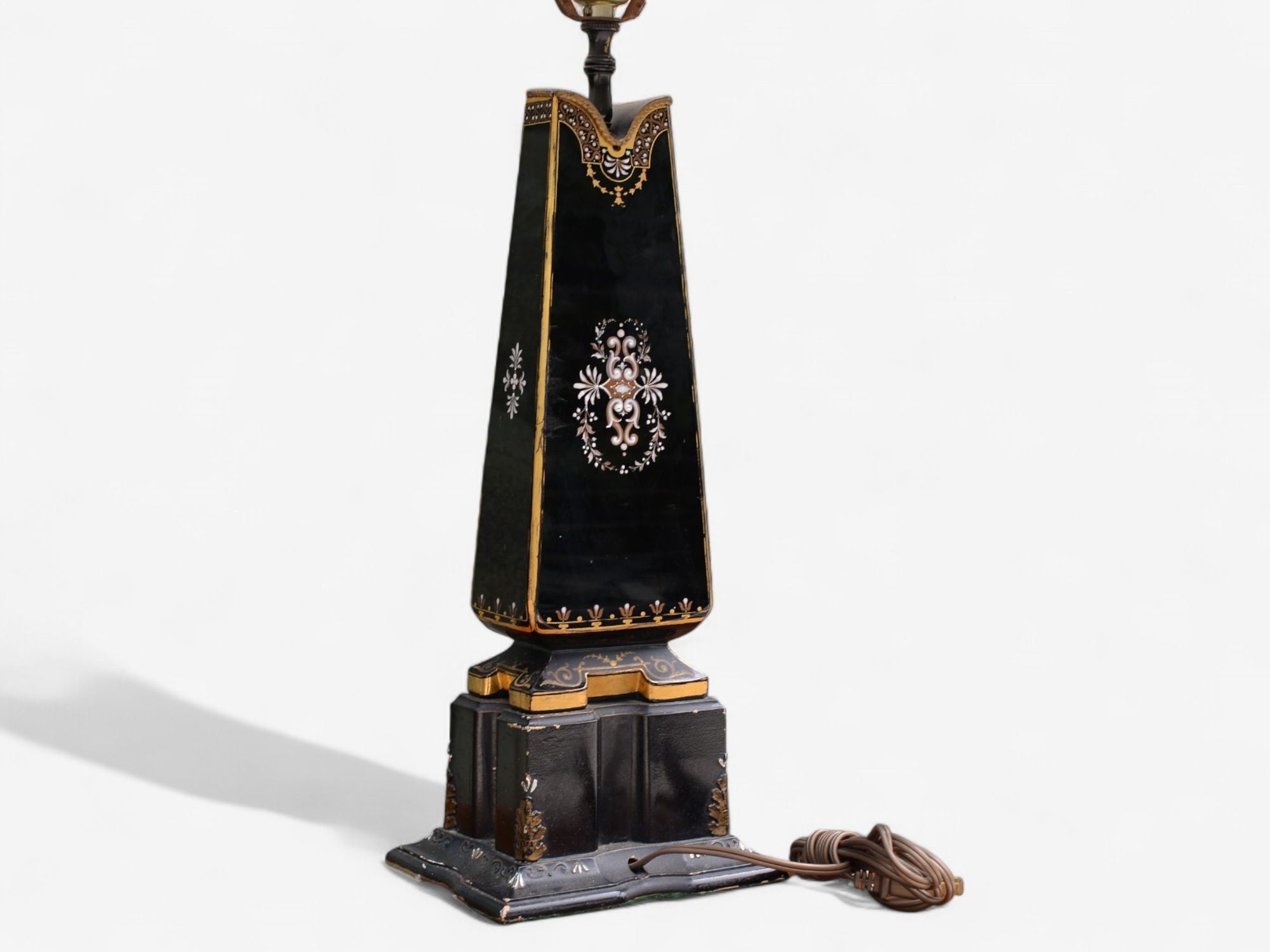 Hollywood Regency, Opaline, Bronze, Painted Table Lamps, France, 1920s