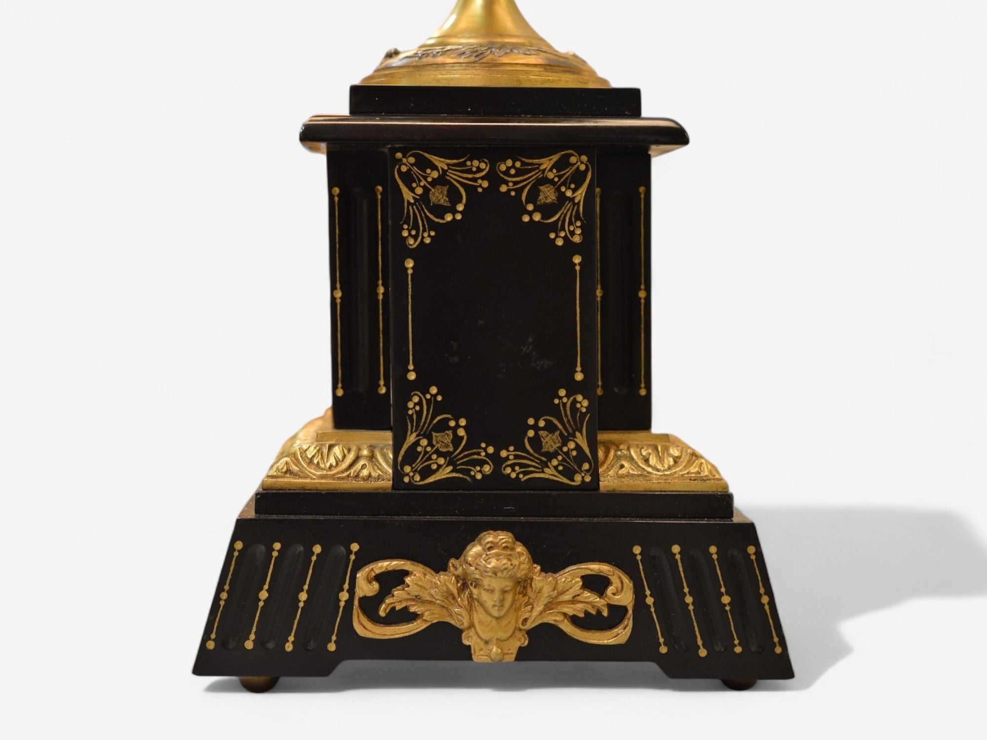 Art Nouveau Style, Bronze, Ebony, Linen, Table Lamps, France, 1920s