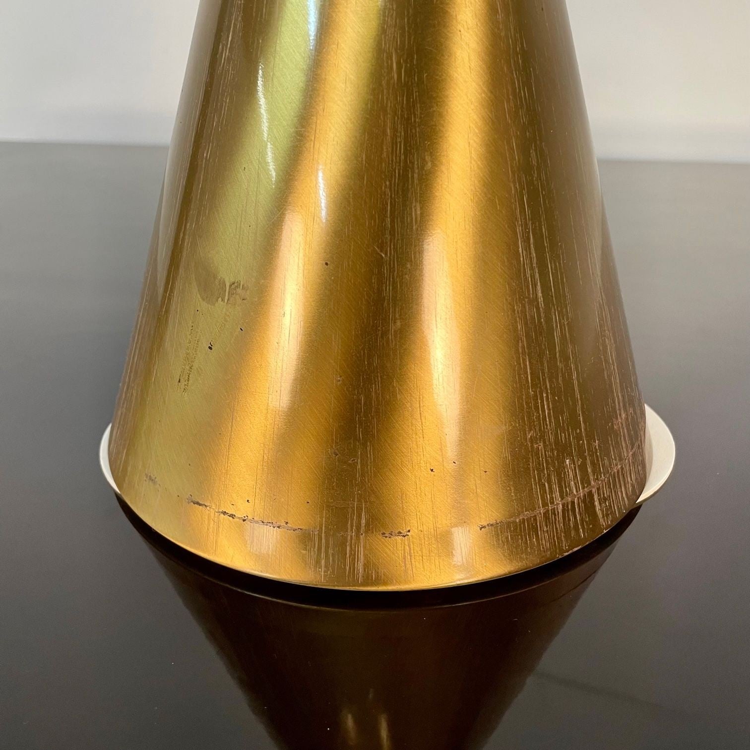 Single Hollywood Regency Style Brass Table / Desk Lamp
