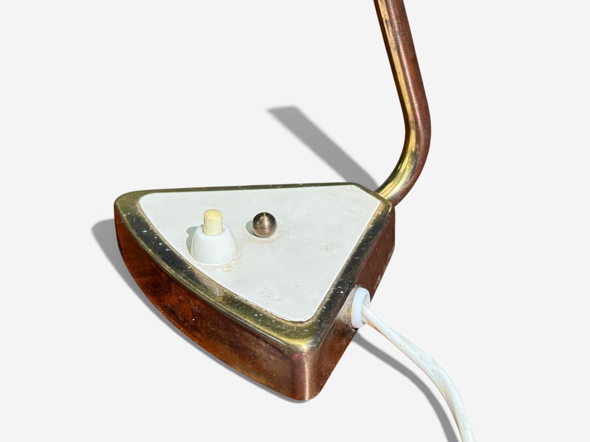 OBA, Swedish Modern, Desk Lamp, Brass, Metal,Sweden, 1950s