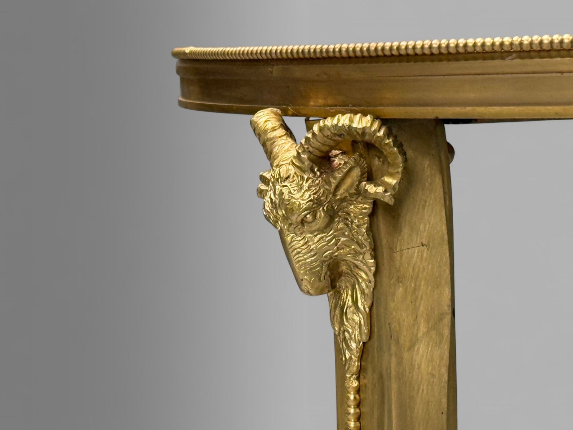 Louis XVI Style, Hollywood Regency, Bronze, Green Marble, Gueridons, 20th c.