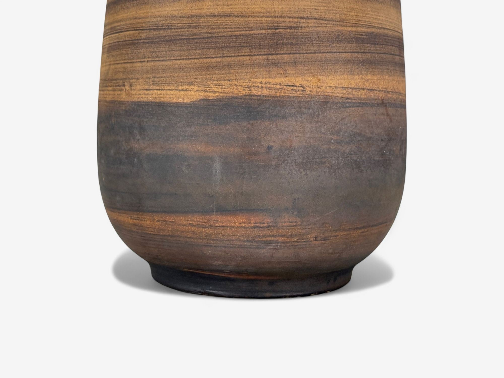 Aldo Londi Bitossi, Ceramic, Brass, Table Lamp, Italy, 1950s