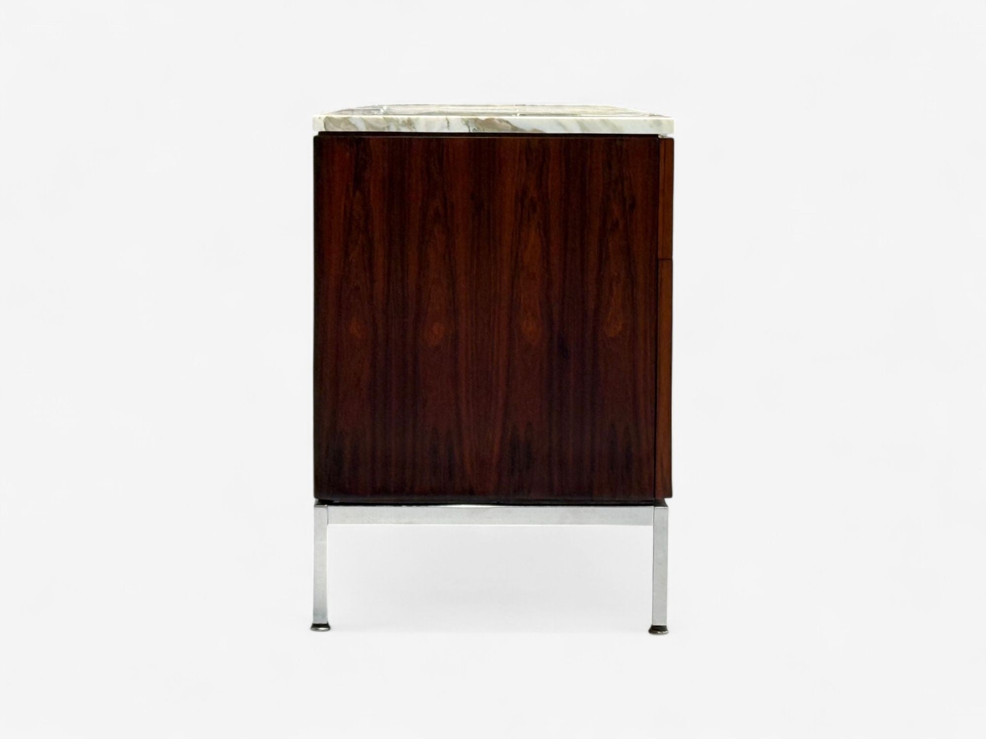 Florence Knoll, Rosewood, Chrome, Marble, Sideboard, USA, 1960s