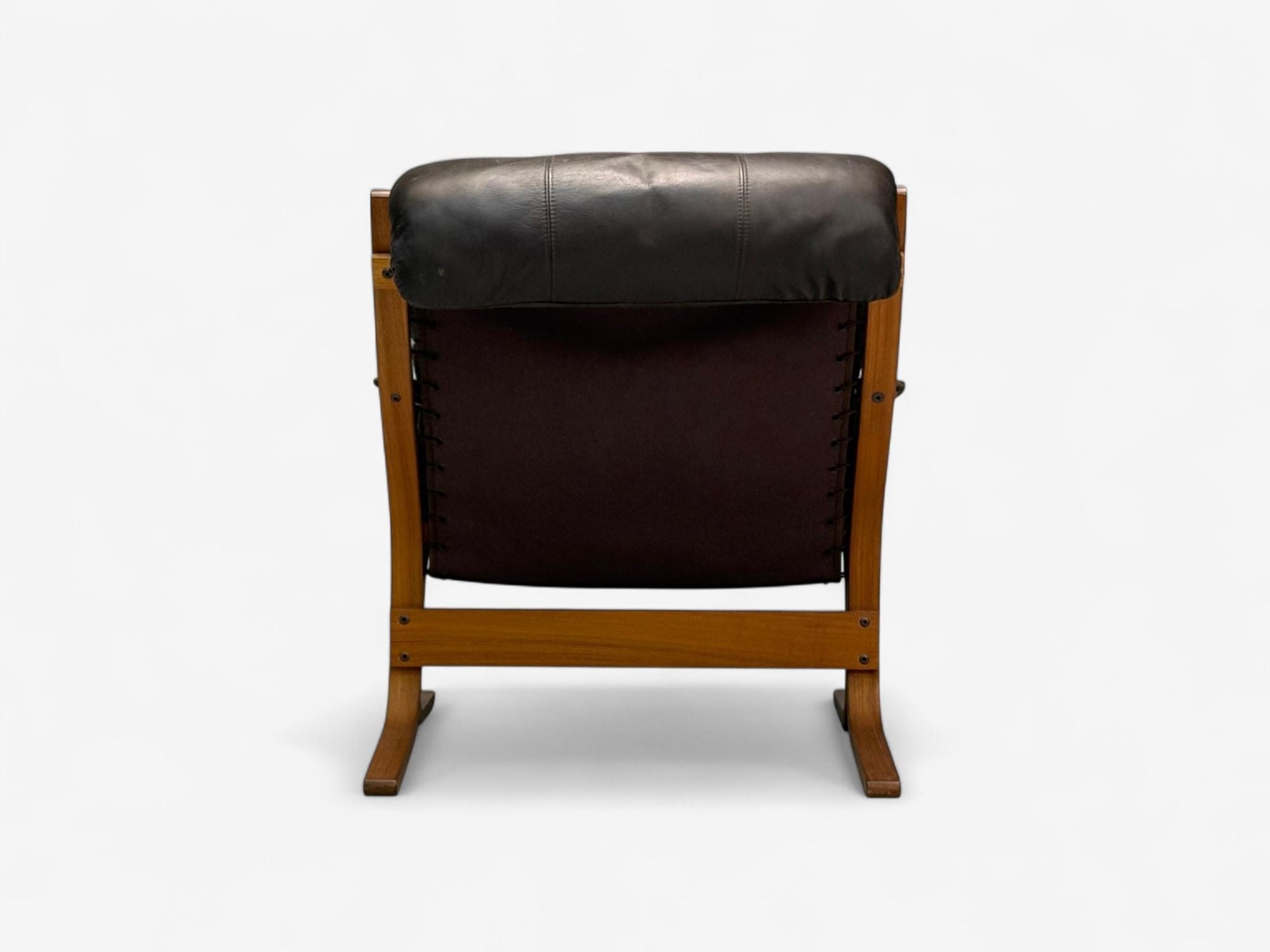 Ingmar Relling, Westnofa, Brown Leather, Bentwood, Lounge Chair, Norway, 1960s