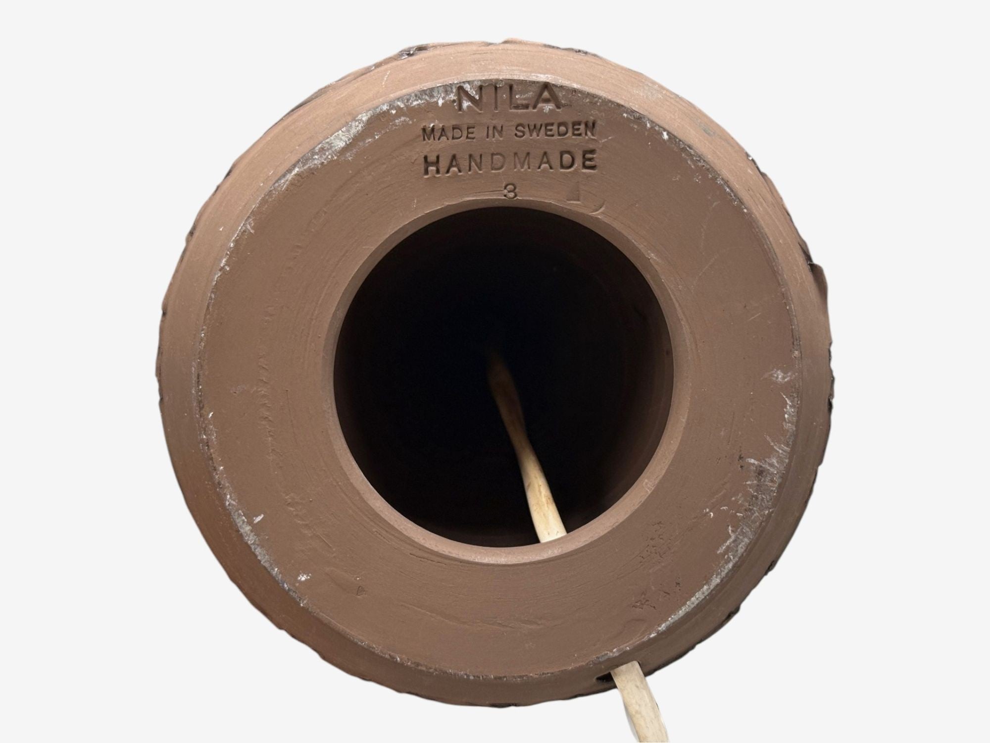 Nila Keramik, Brown Ceramic, Table Lamp, Sweden, 1970s