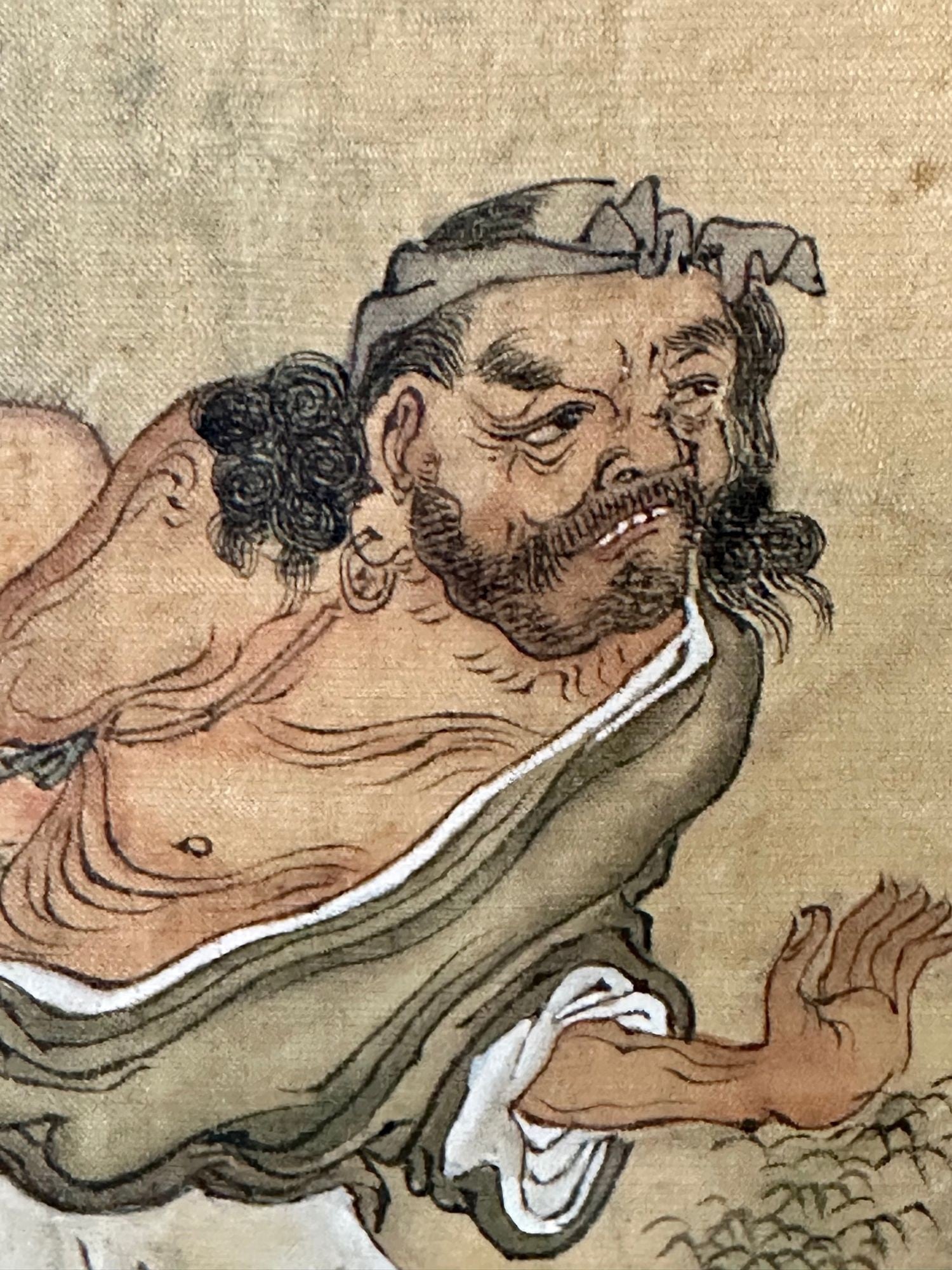 Set of Four Chinese Paintings in Rosewood Frames, Signed, 19th Century