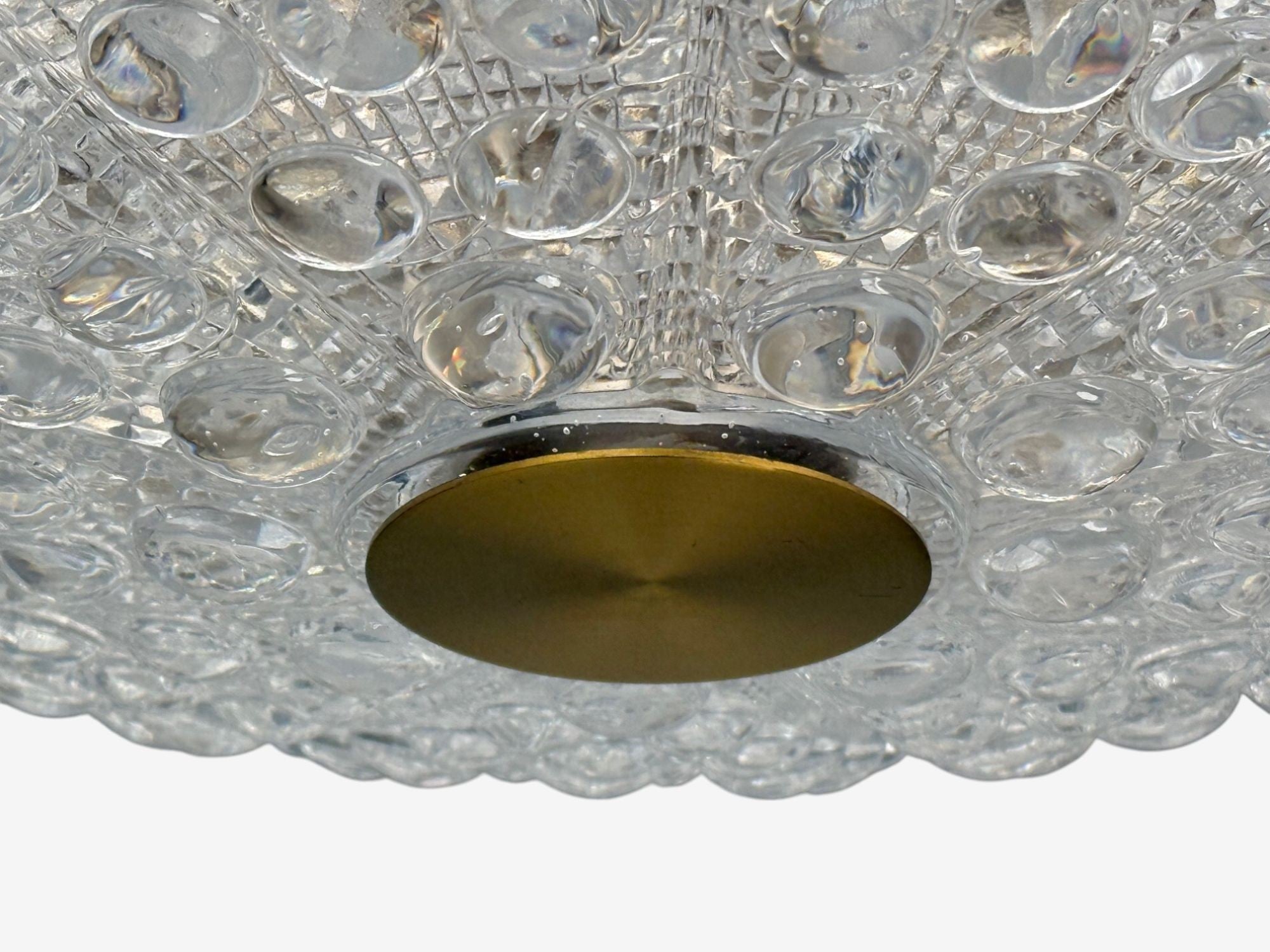 Carl Fagerlund, Brass, Glass, Pendant Lights, Sweden, 1940s
