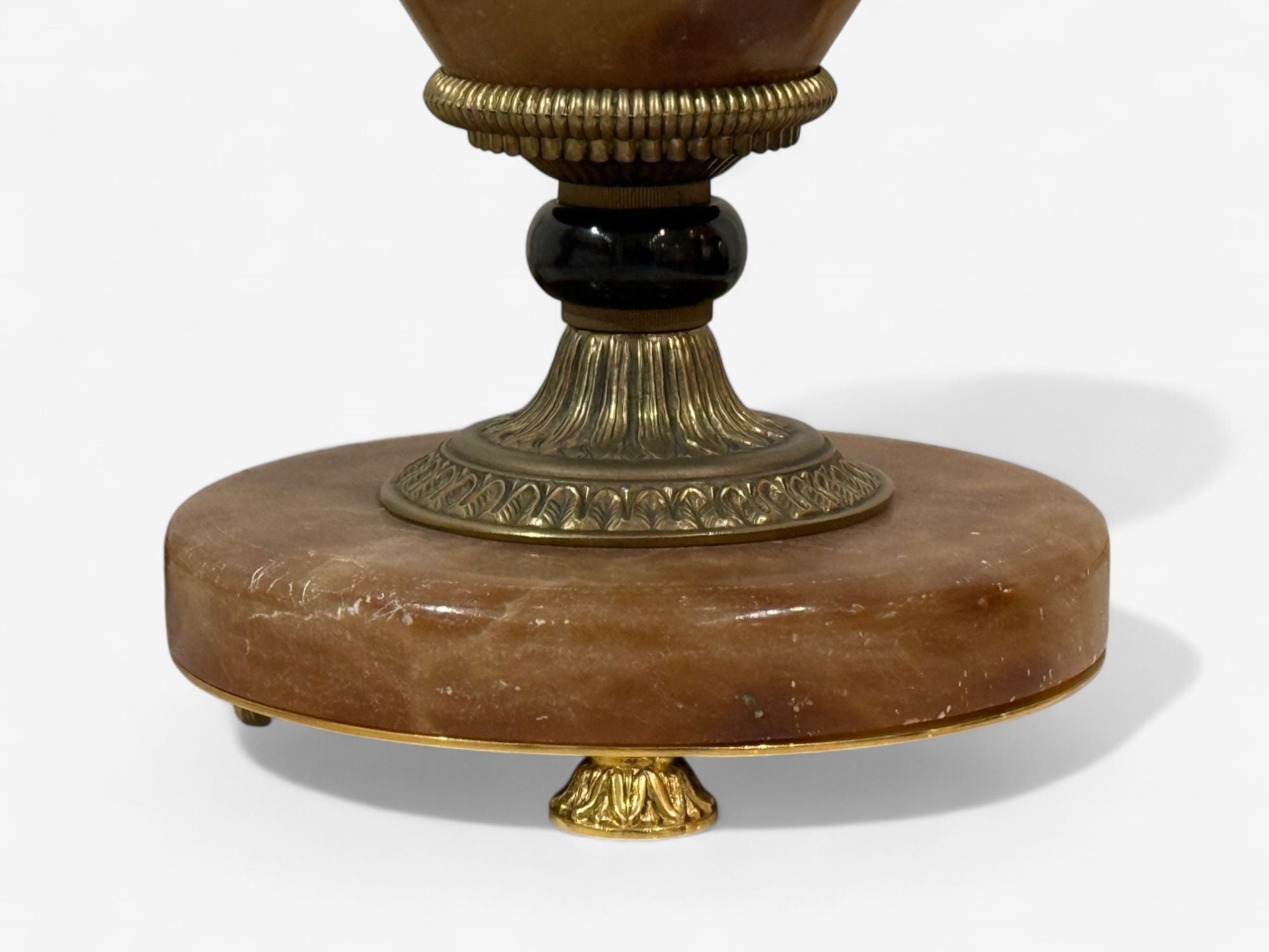 Louis XVI Style, Onyx, Bronze, Table Lamps, France, 1930s